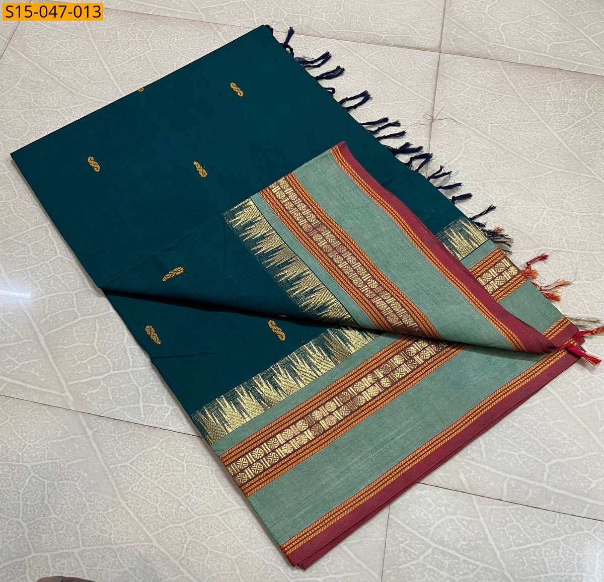 Dark Green Kanchi Cotton Sarees