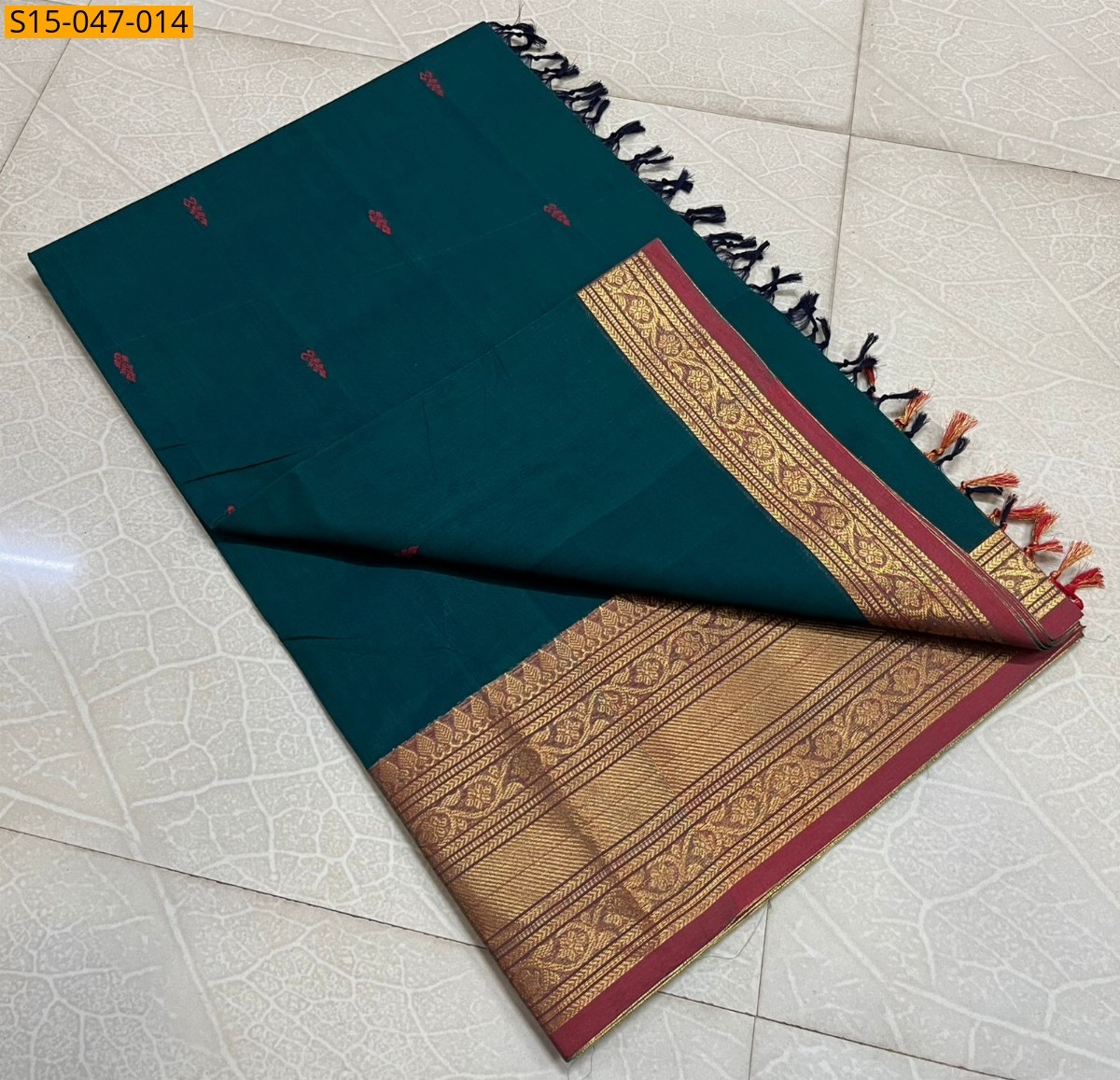 Dark Green Kanchi Cotton Sarees