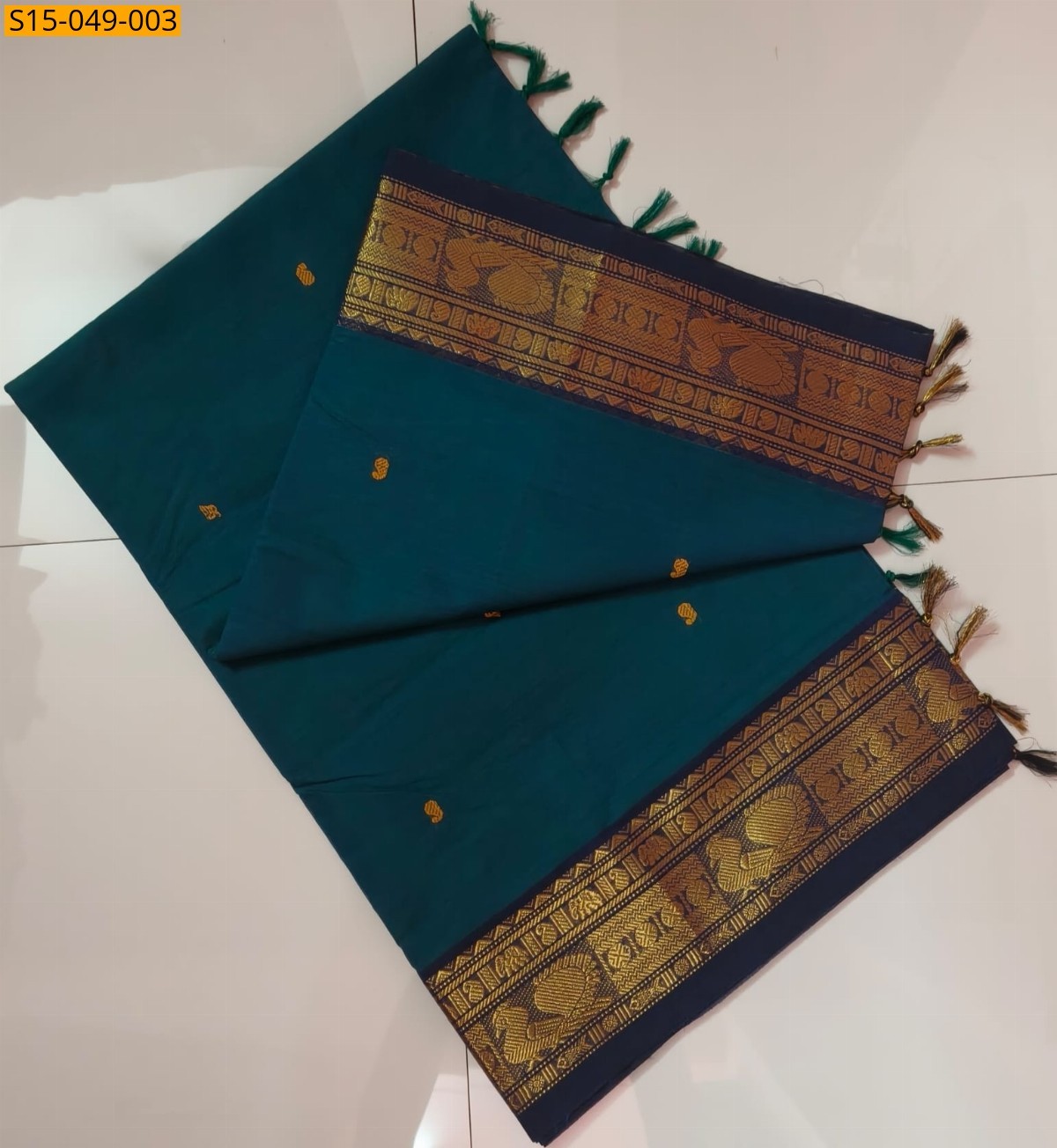 Rama Green Kanchi Cotton Sarees