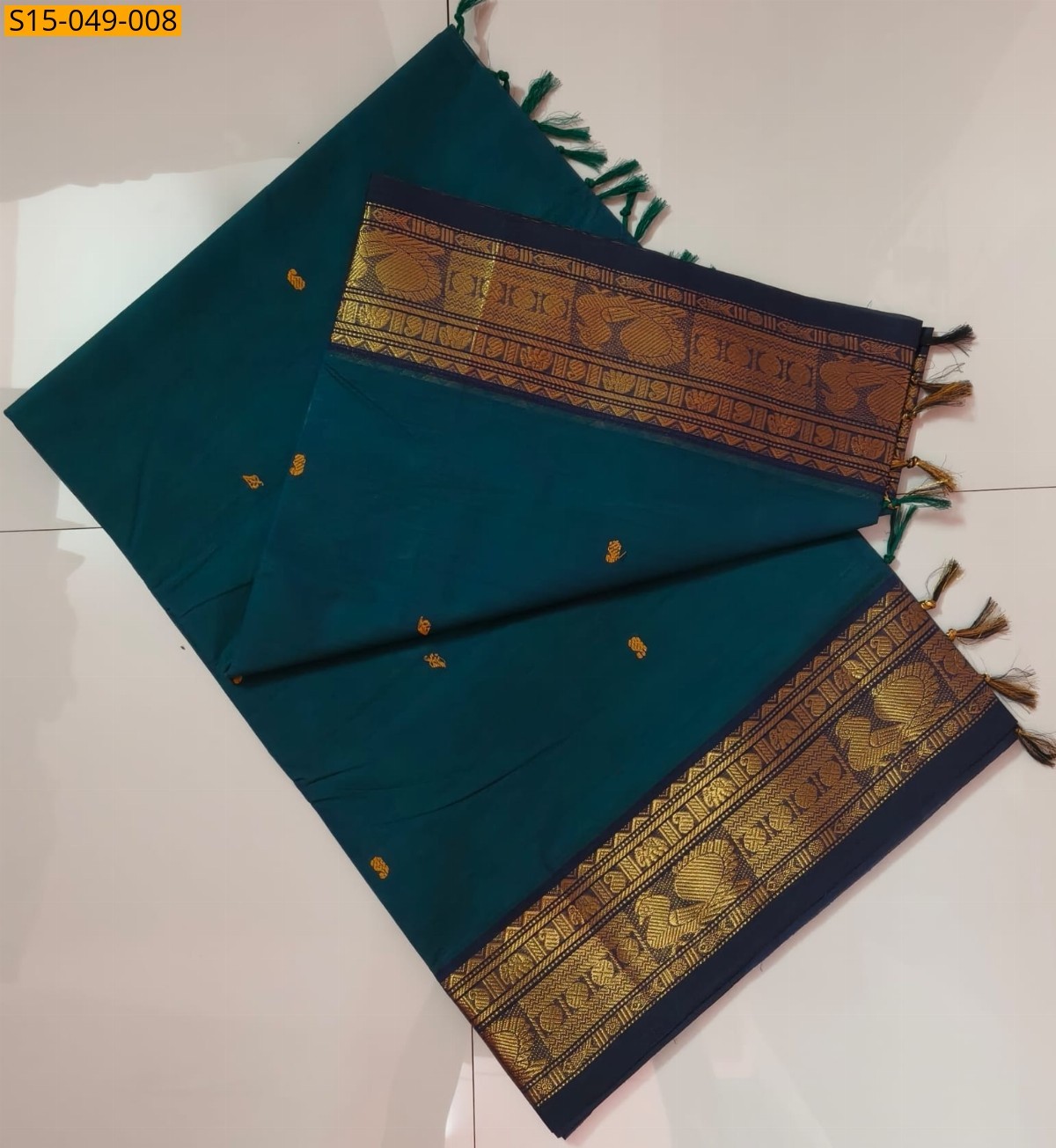 Dark Green Kanchi Cotton Sarees