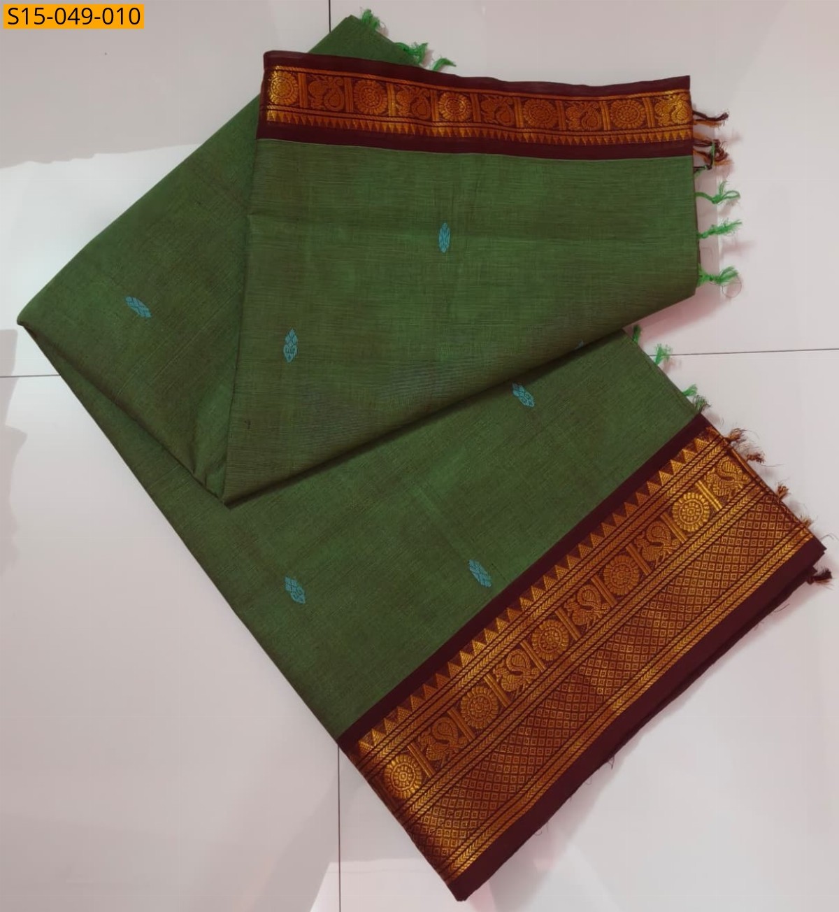 Light Green Kanchi Cotton Sarees