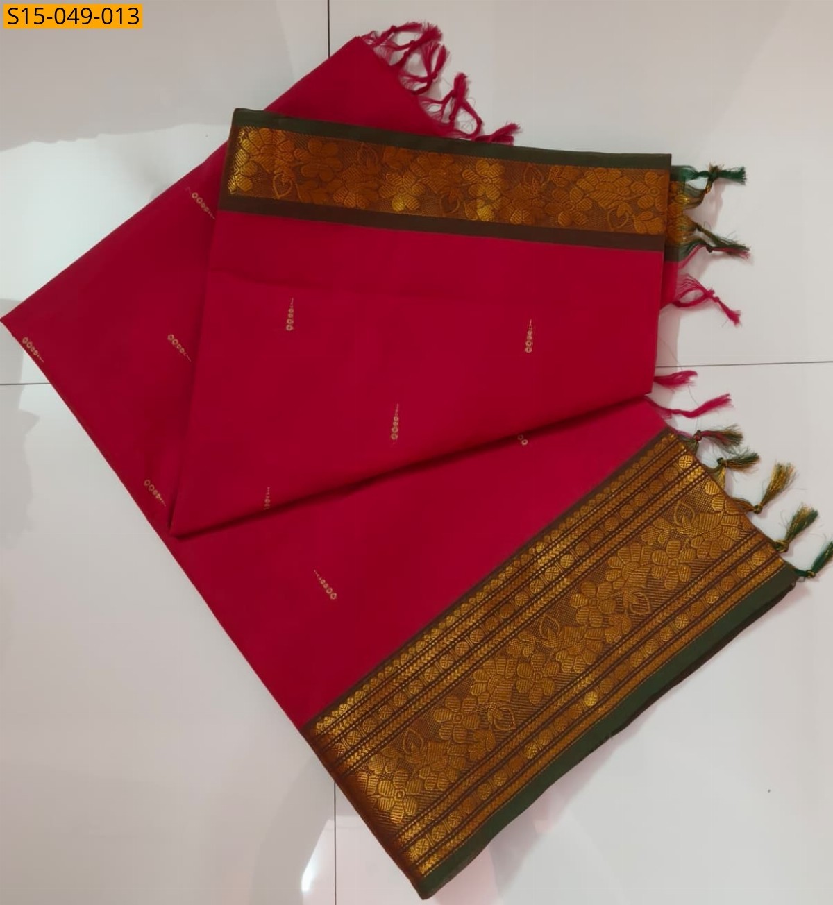 Red Kanchi Cotton Sarees