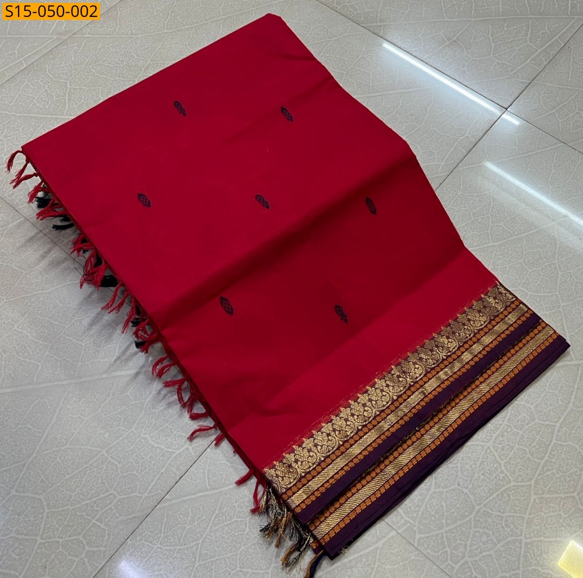 Red Kanchi Cotton Sarees