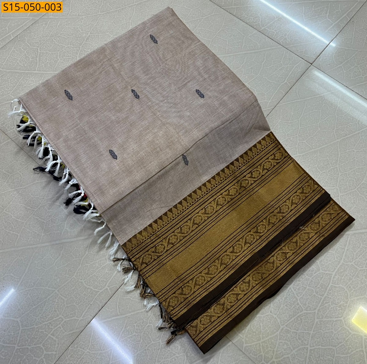 Light Brown Kanchi Cotton Sarees