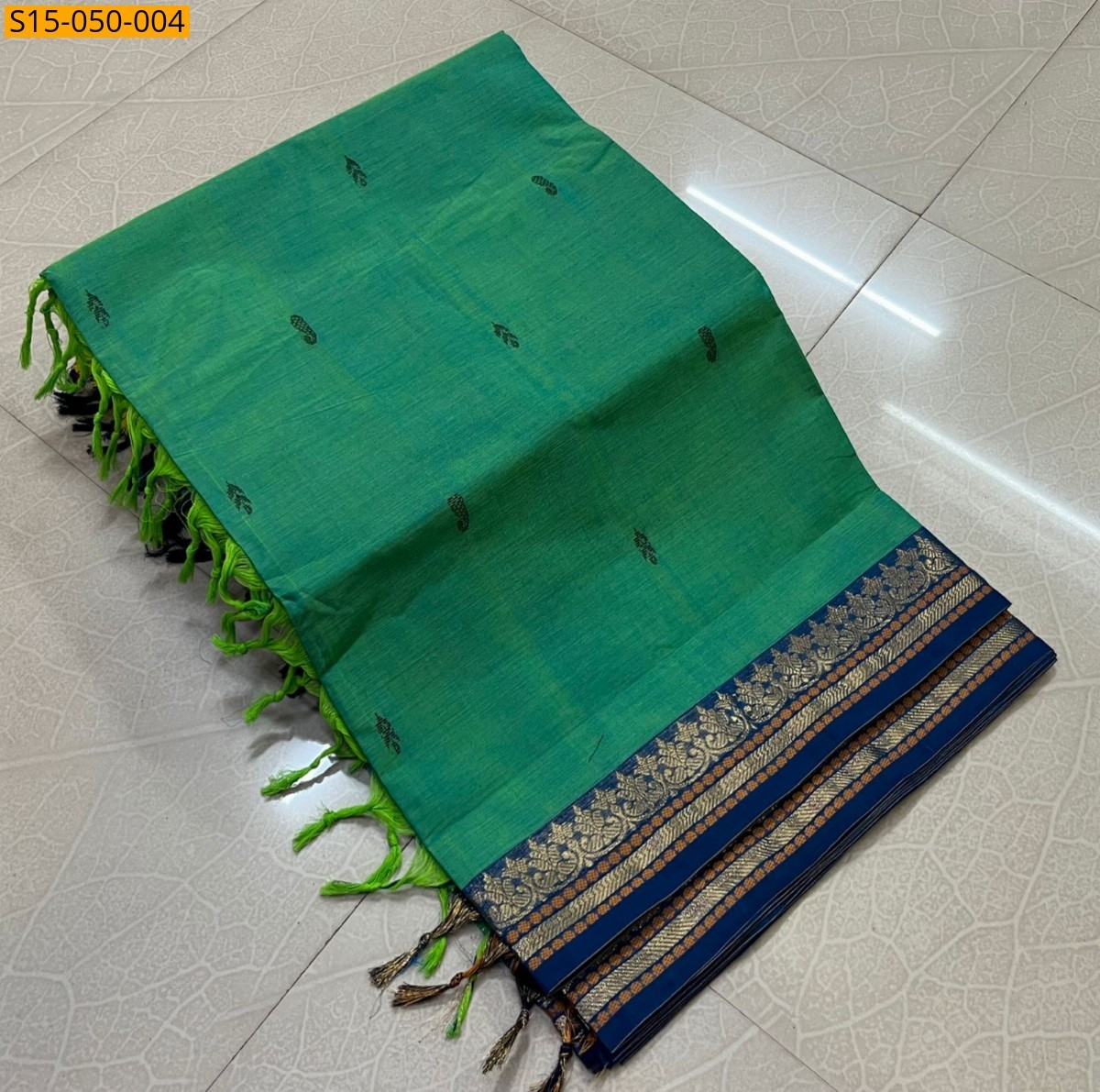 Green Kanchi Cotton Sarees