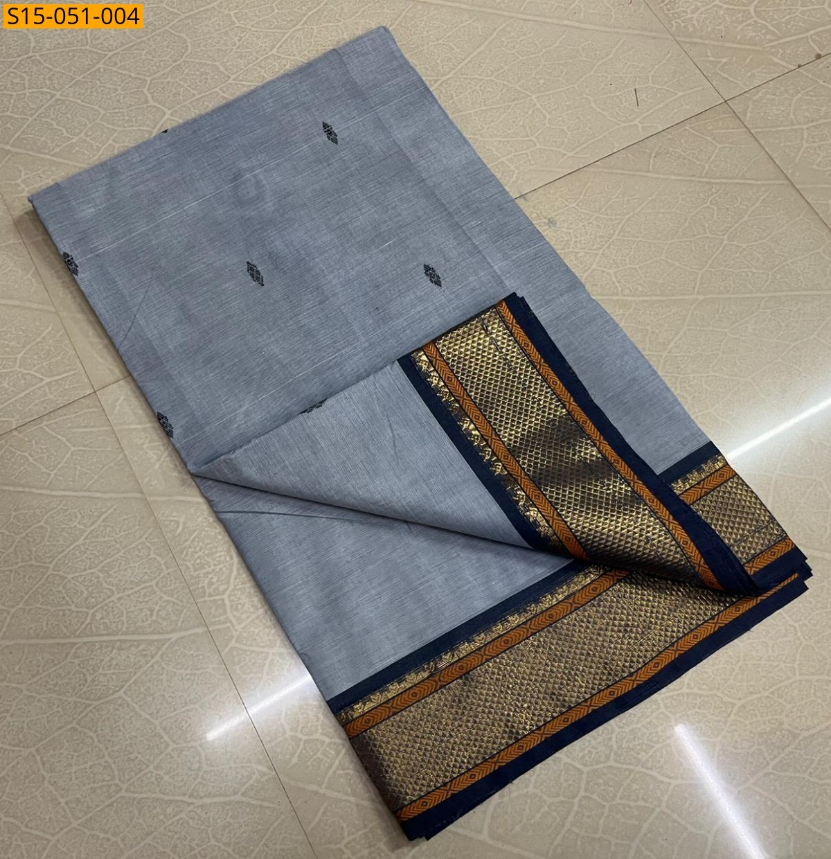 Gray Kanchi Cotton Sarees