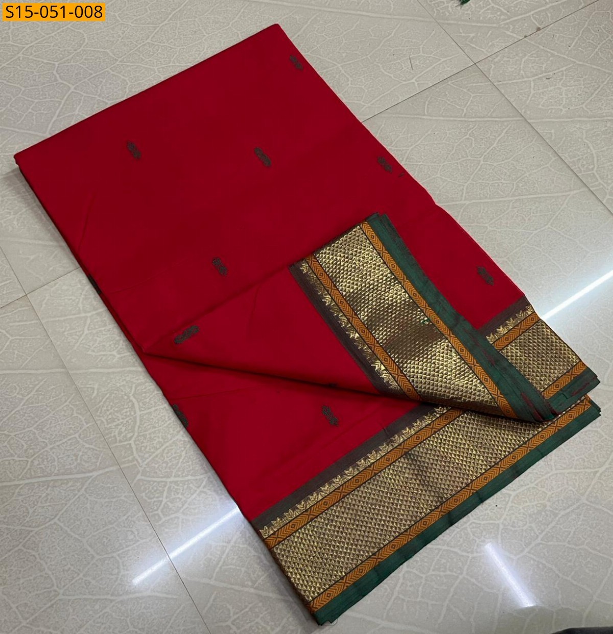 Red Kanchi Cotton Sarees