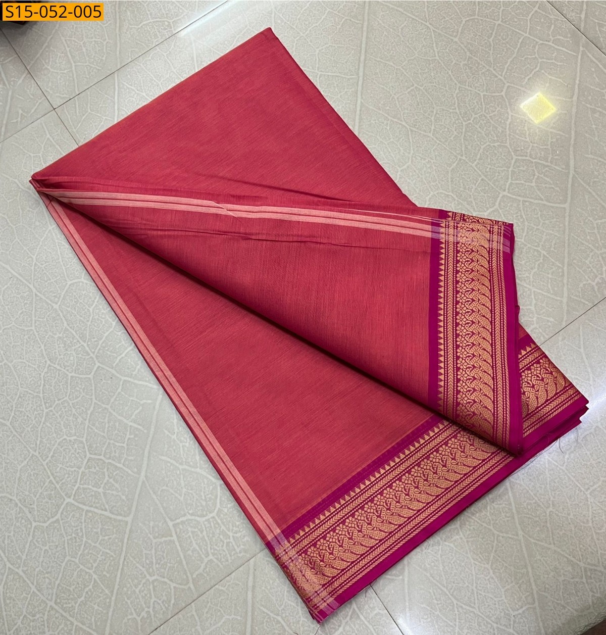 Pink Chettinad Cotton Sarees