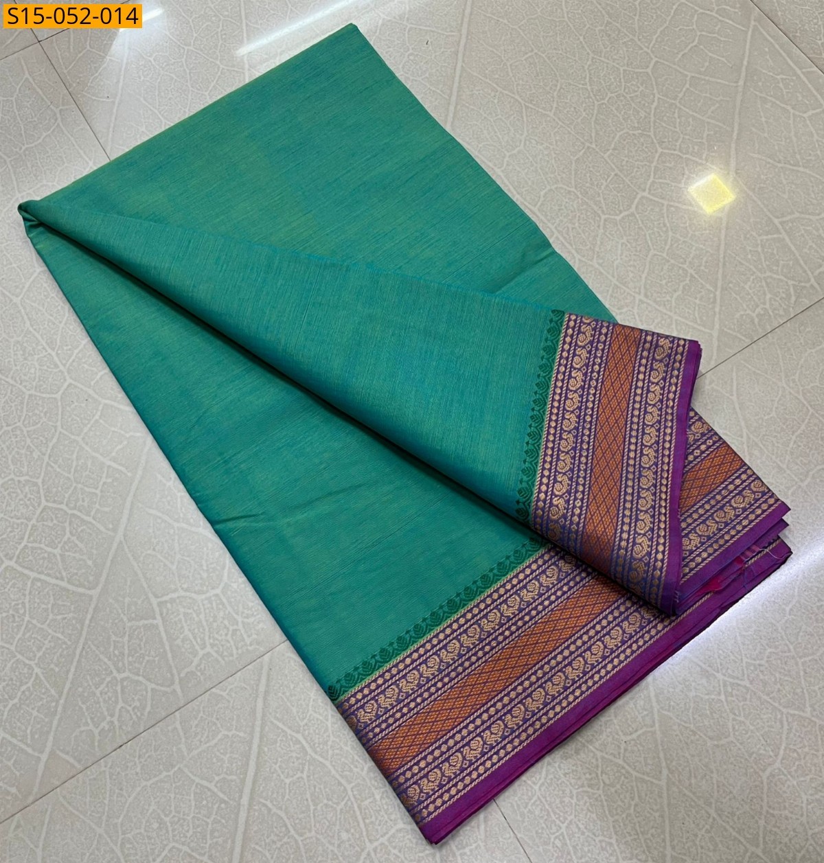 Rama Green Chettinad Cotton Sarees
