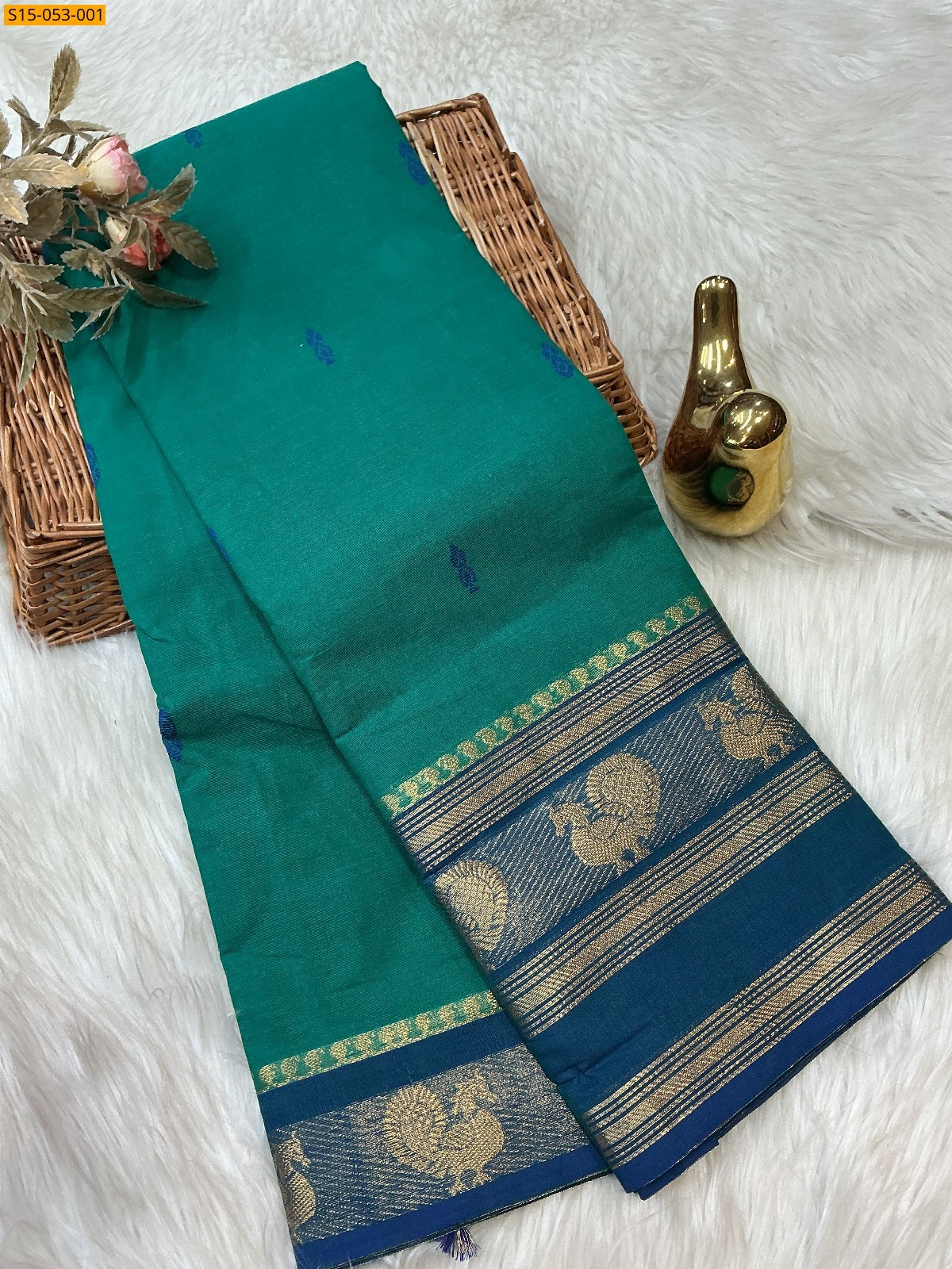 Rama Green Chettinadu Cotton Saree