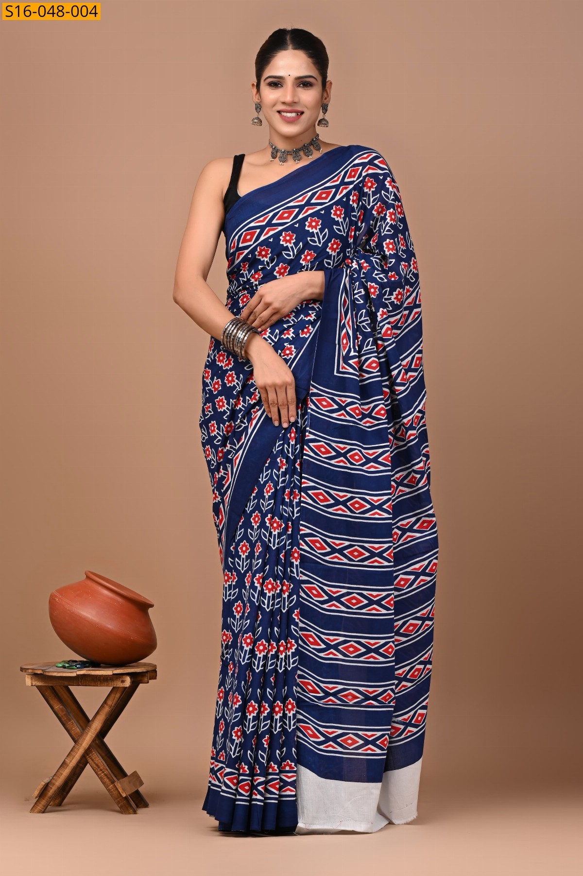 Blue Mulmul Cotton Sarees