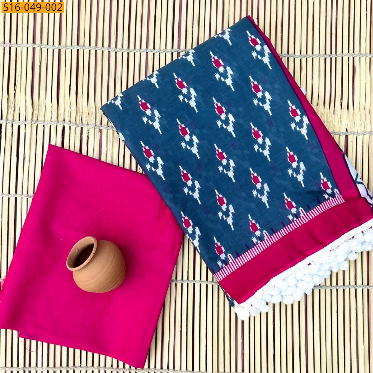 Blue Mulmul Cotton Sarees