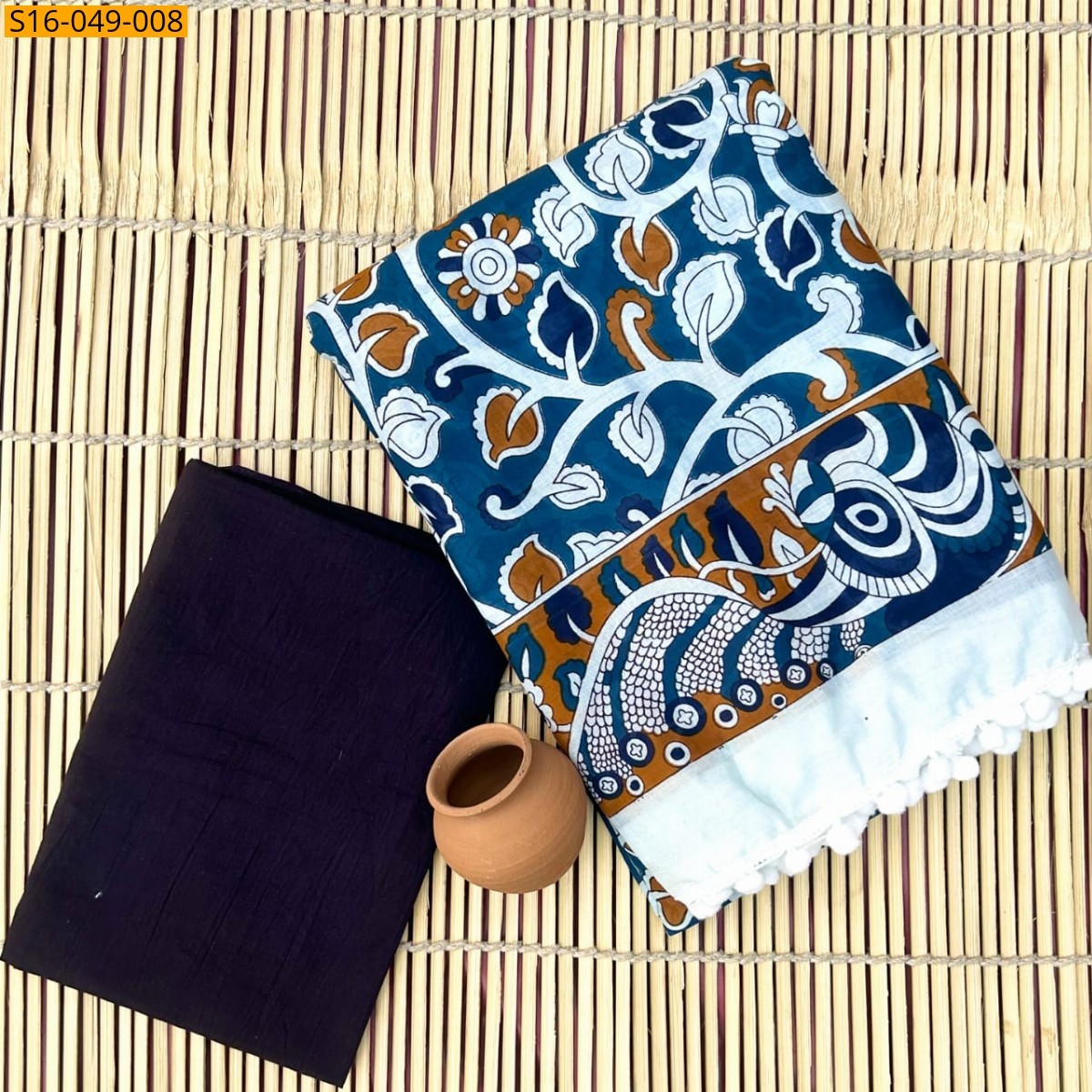 Blue Mulmul Cotton Sarees