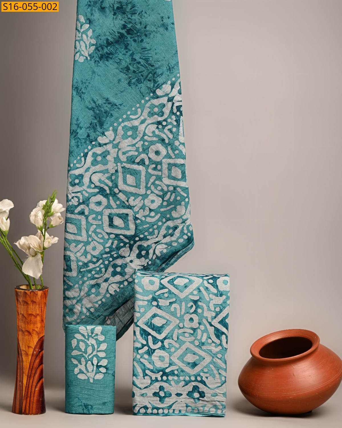 Blue Handblock  printed cotton suits 