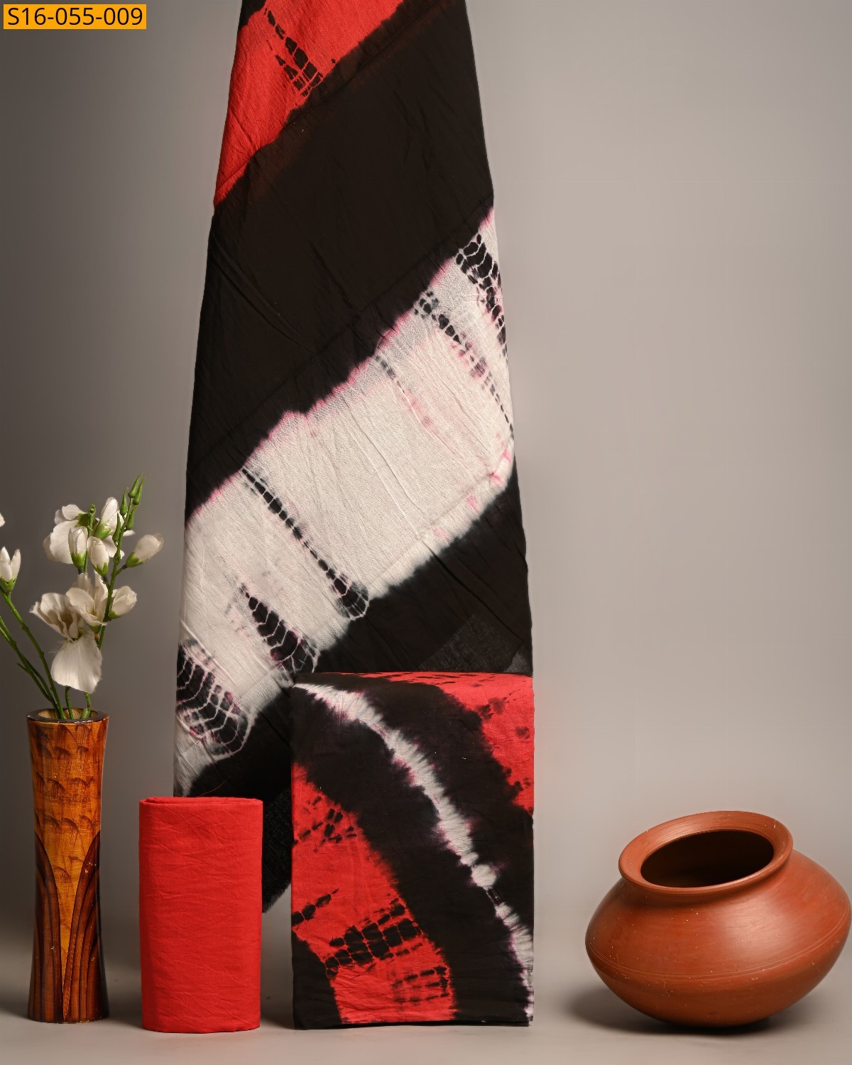 Red Handblock  printed cotton suits 