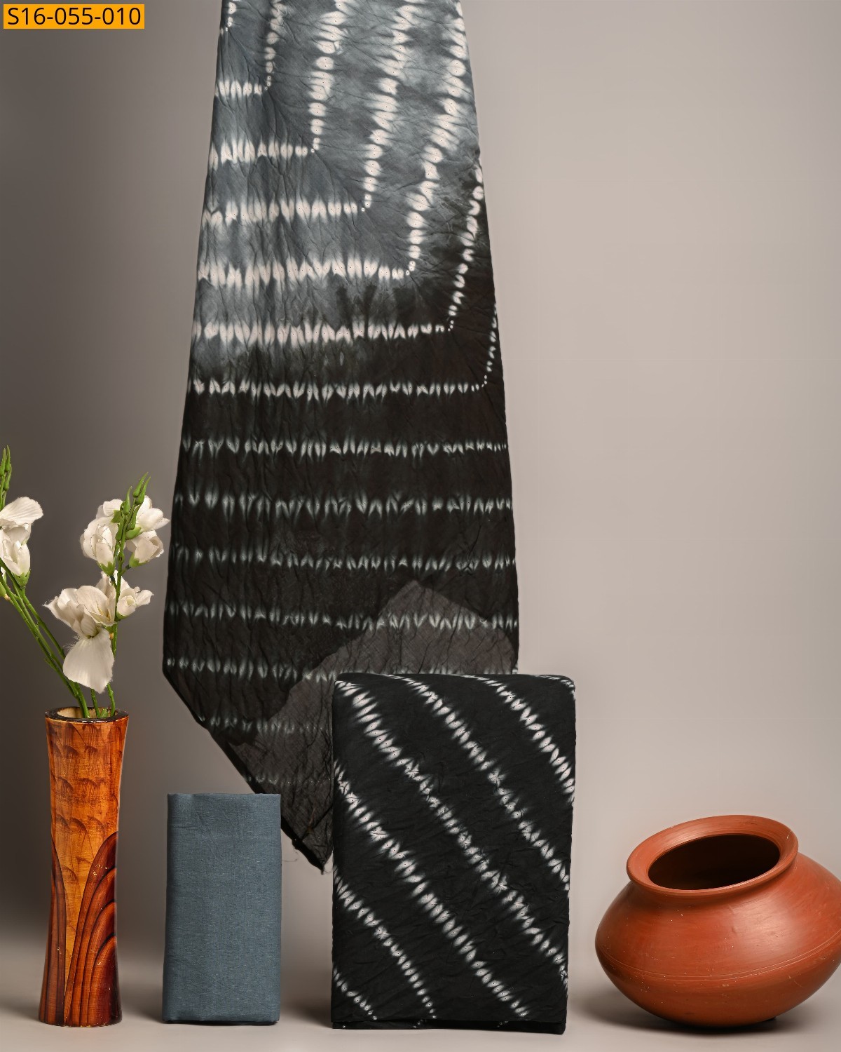 Gray Handblock  printed cotton suits 