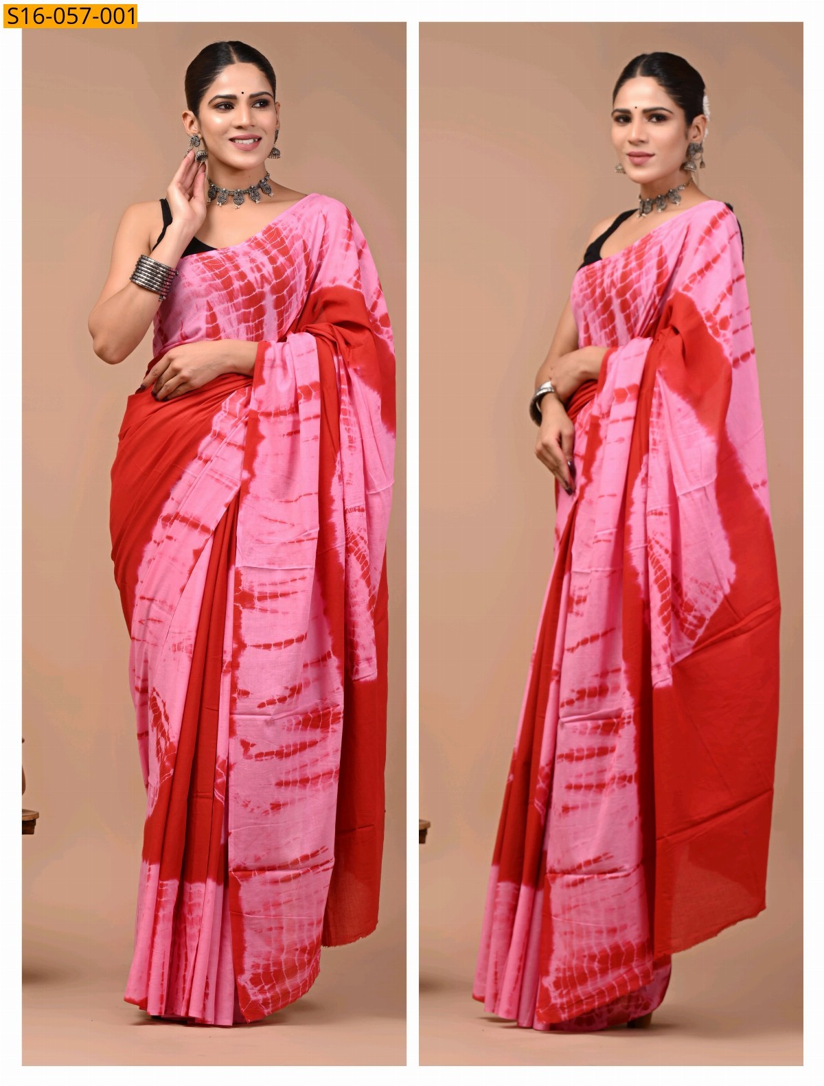 Red Mulmul cotton sarees