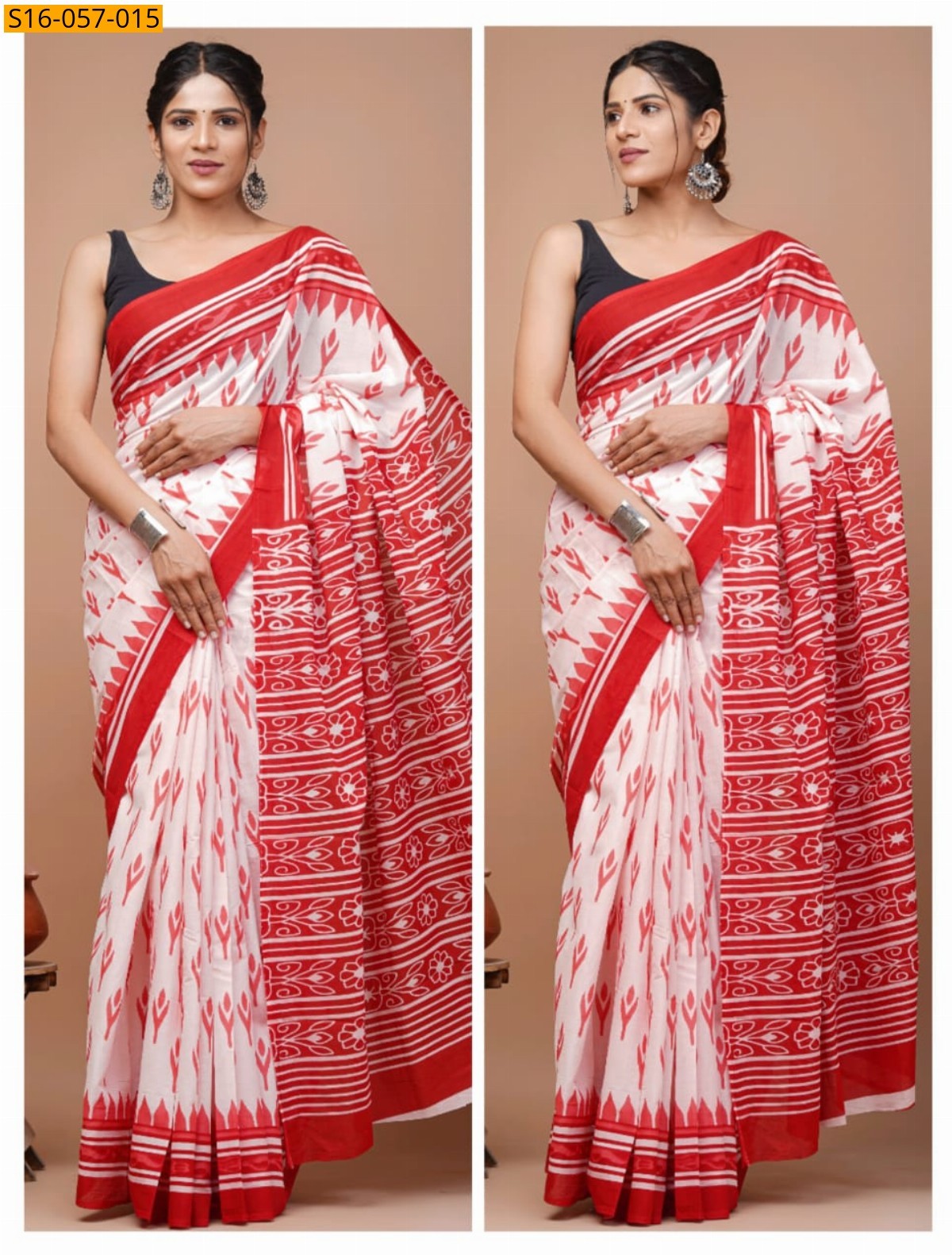 White Mulmul cotton sarees