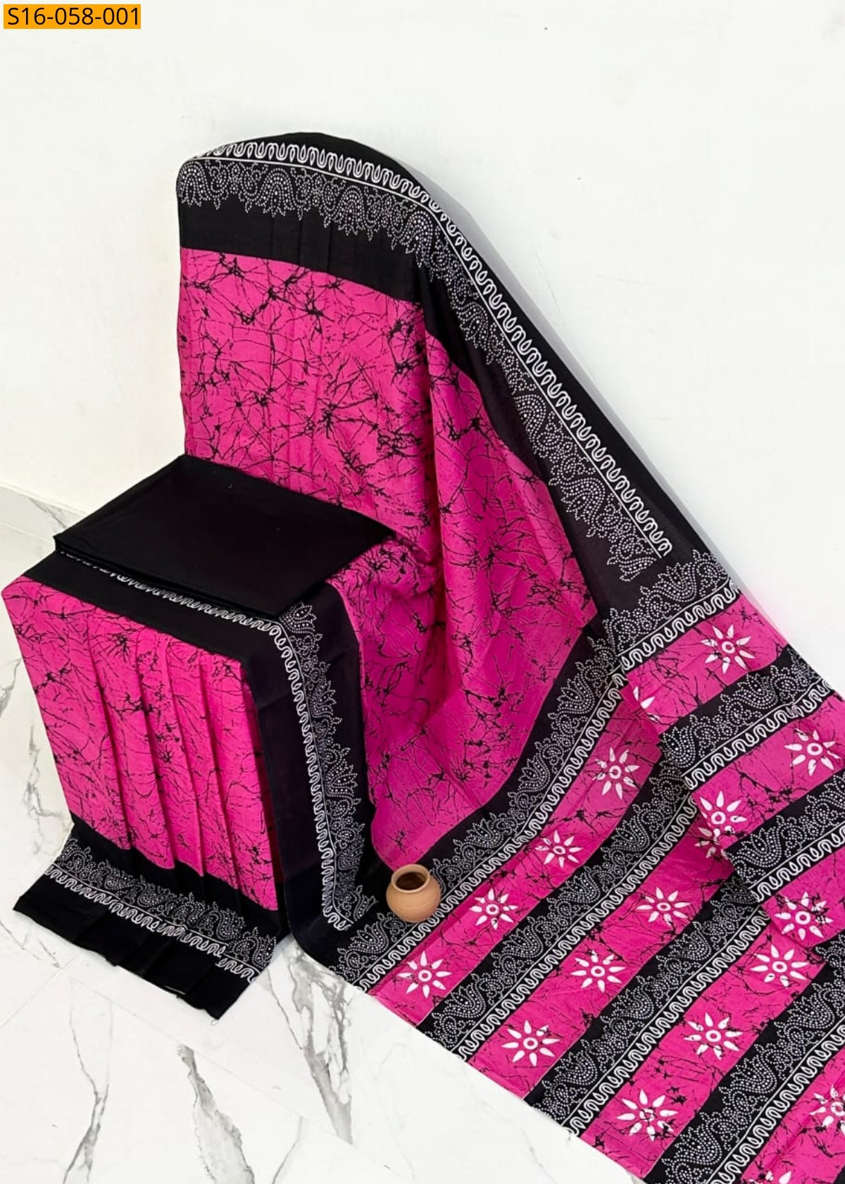 Pink Mulmul cotton printed sarees 