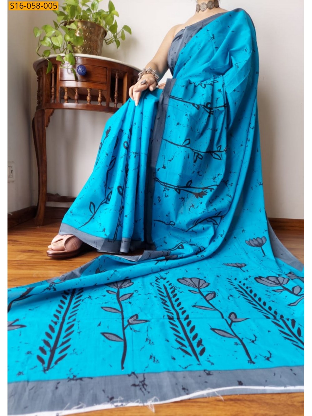 Mulmul cotton printed sarees 