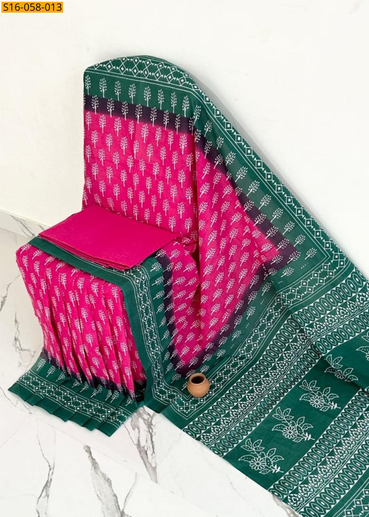 Pink Mulmul cotton printed sarees 