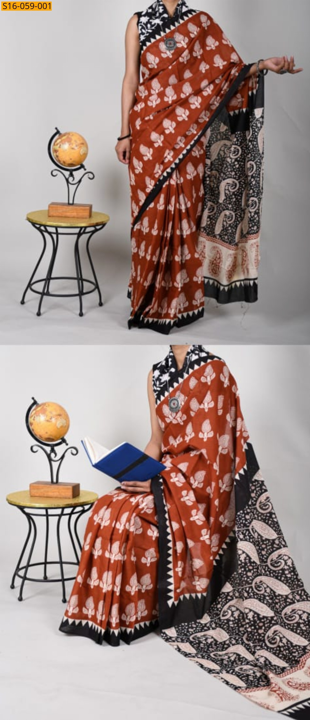 Maroon Mulmul cotton sarees