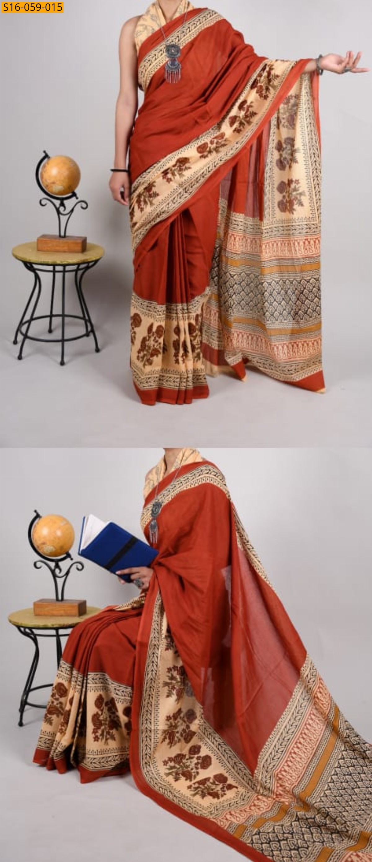 Maroon Mulmul cotton sarees