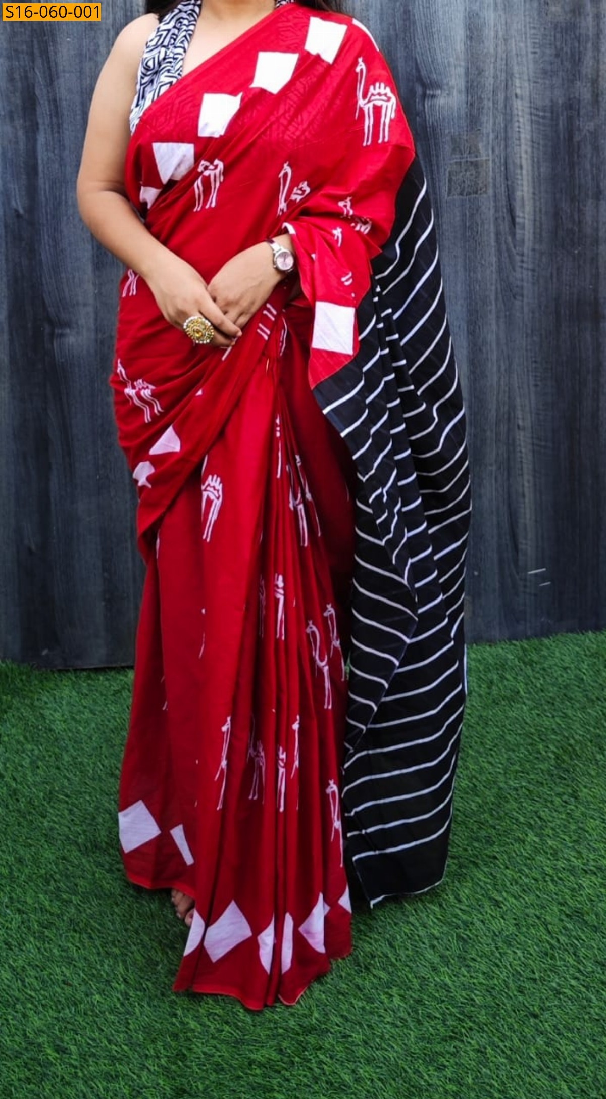 Red Mulmul cotton sarees