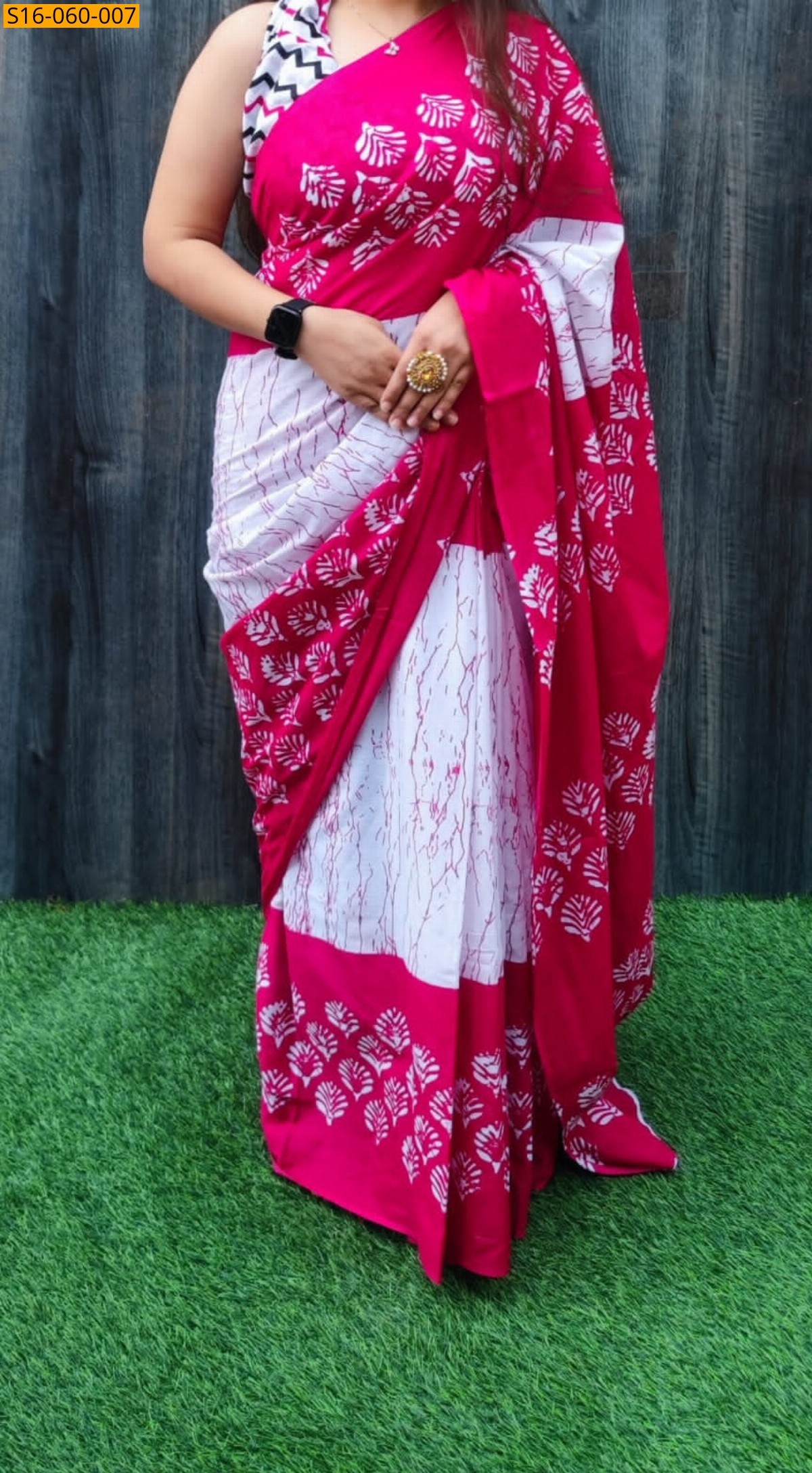 Pink Mulmul cotton sarees