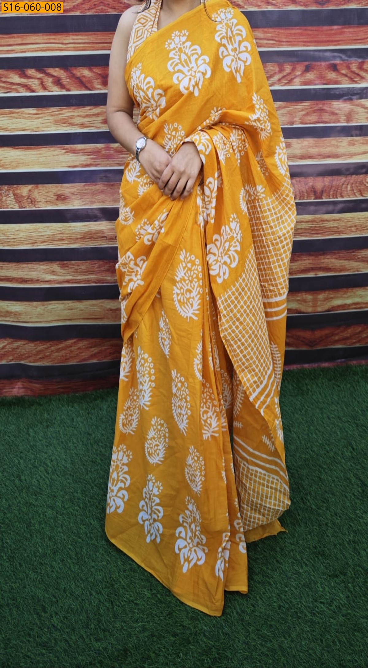 Yellow Mulmul cotton sarees