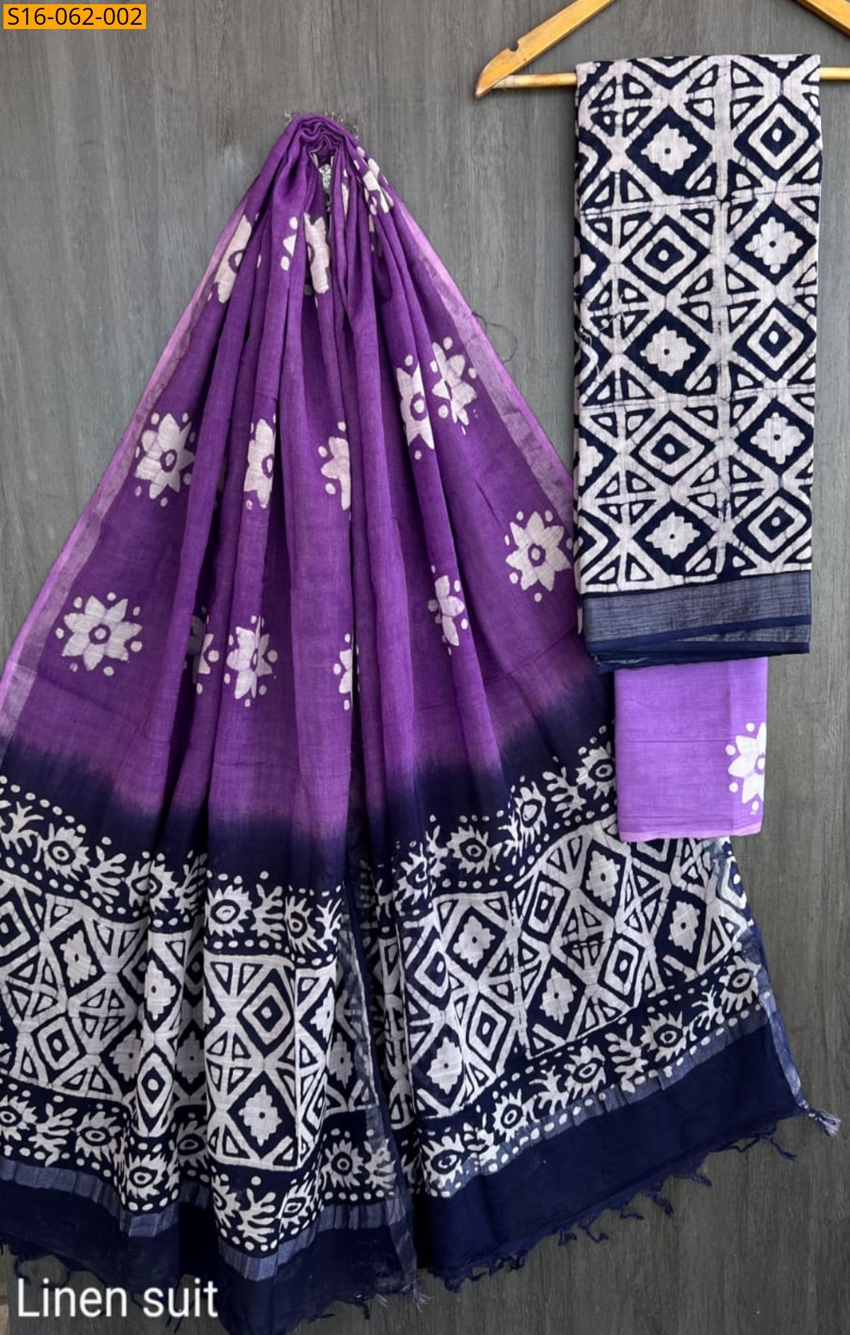 Purple Linen suit sets 