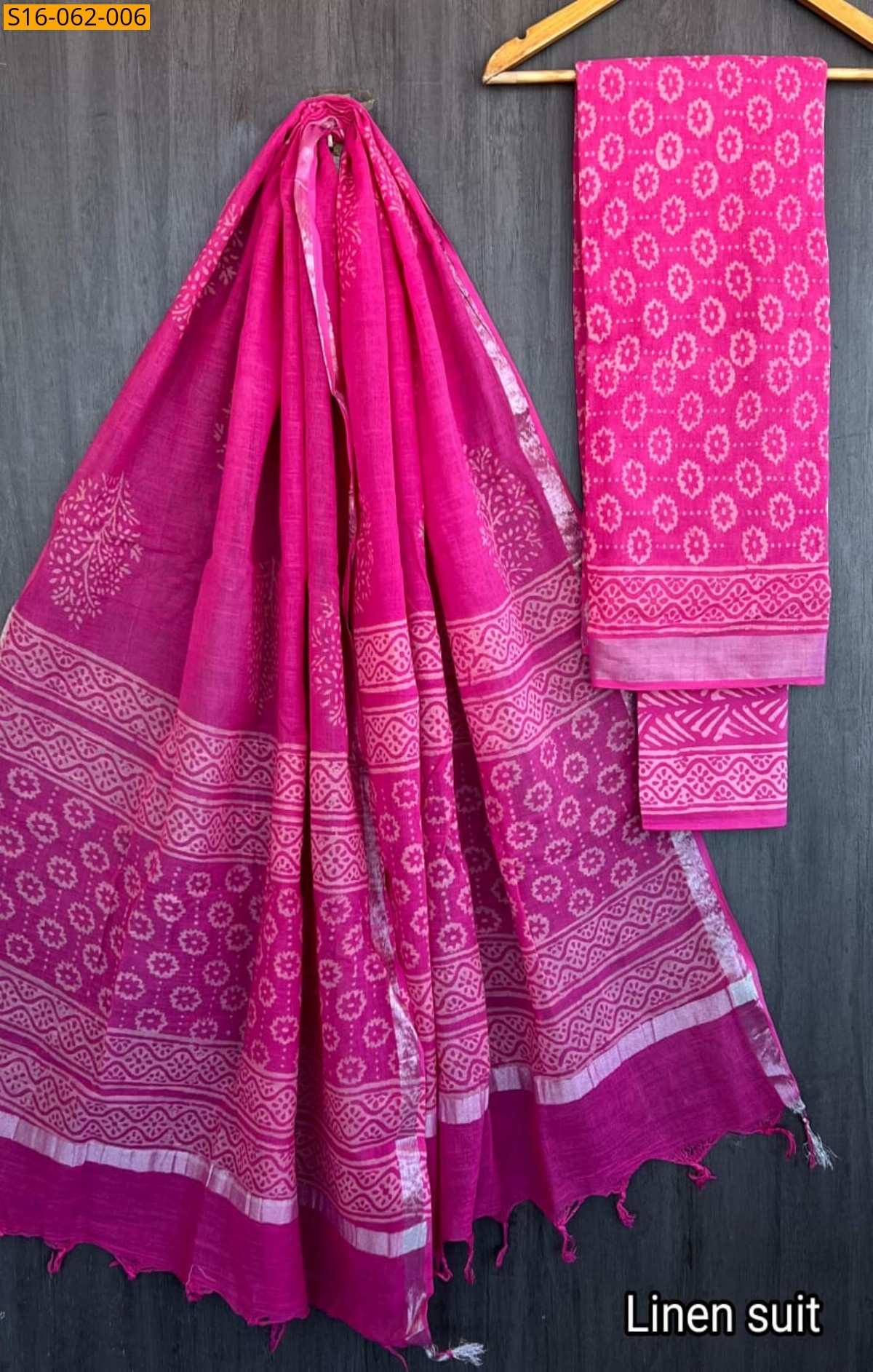 Pink Linen suit sets 