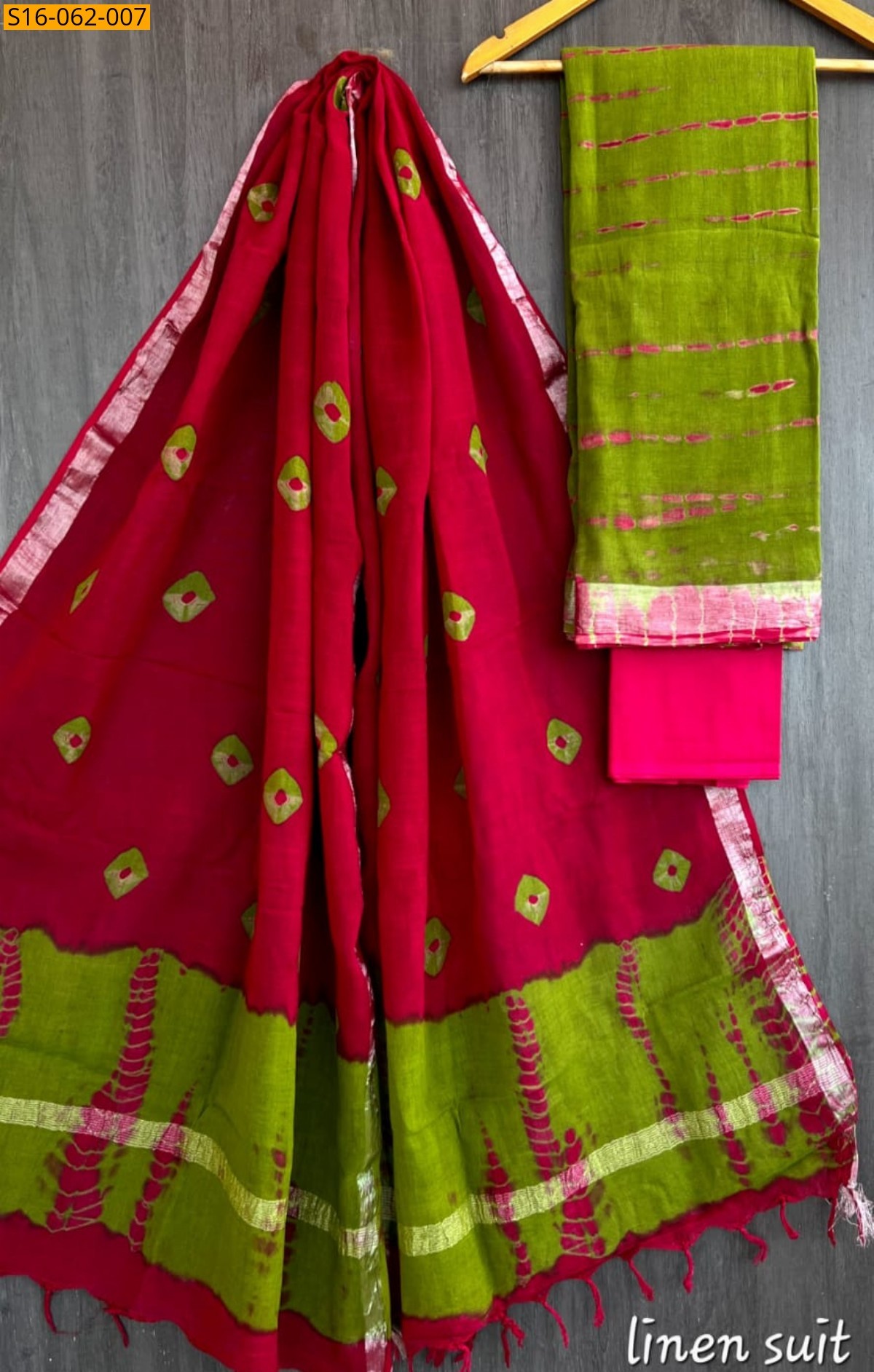 Pink Linen suit sets 