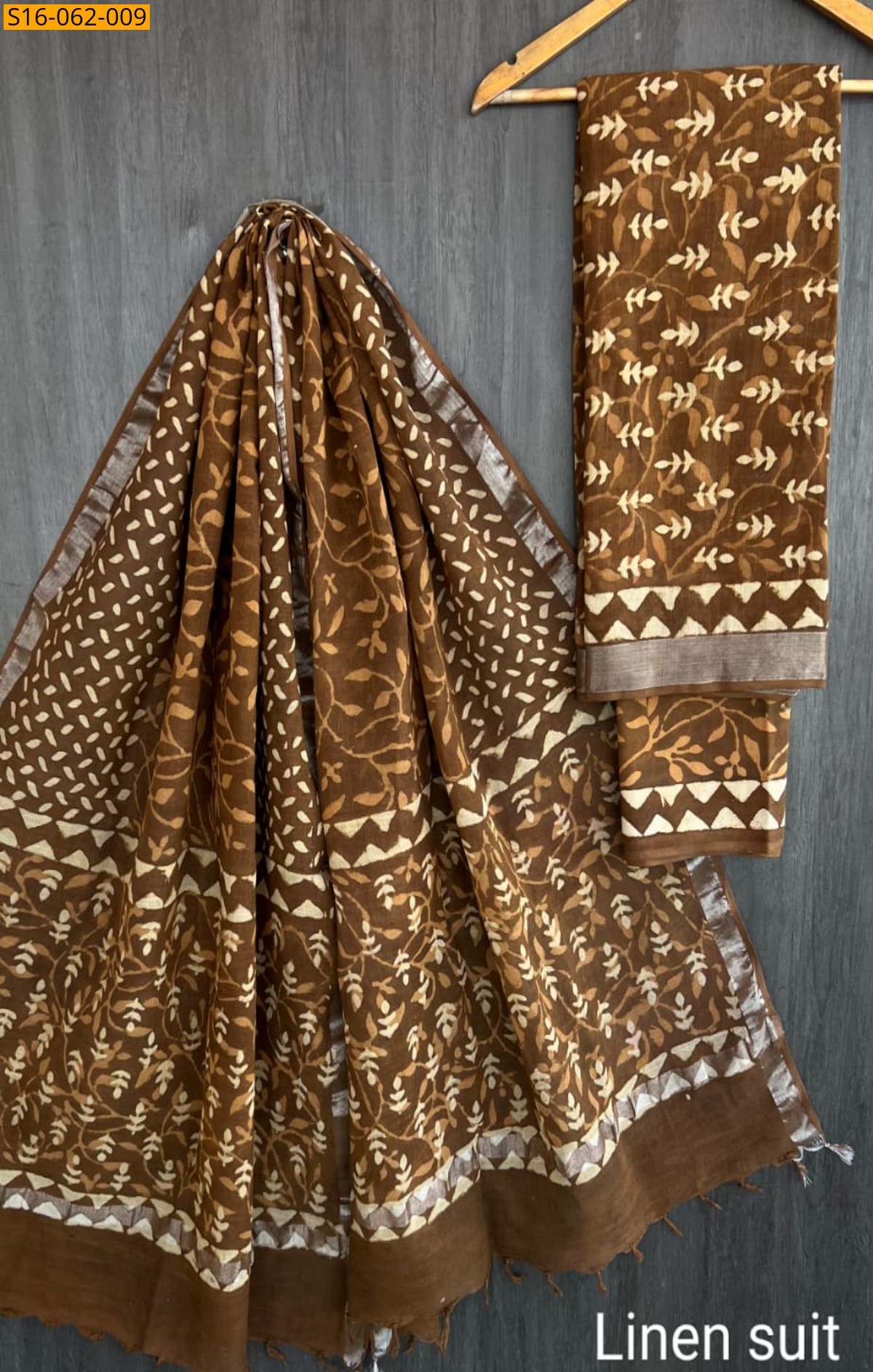 Brown Linen suit sets 