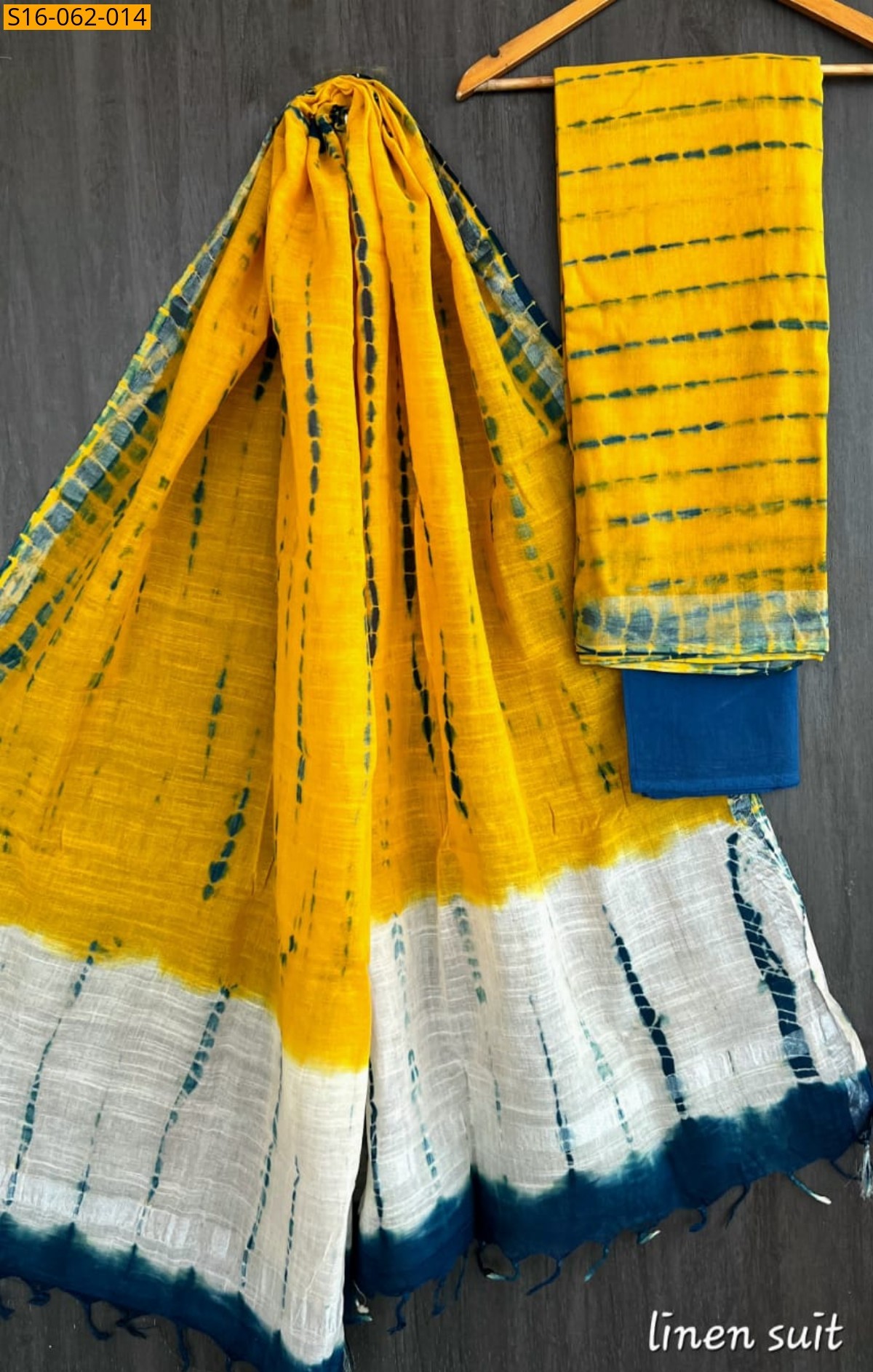 Yellow Linen suit sets 
