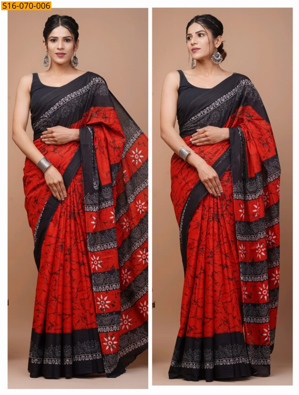 Red Mulmul cotton  sarees