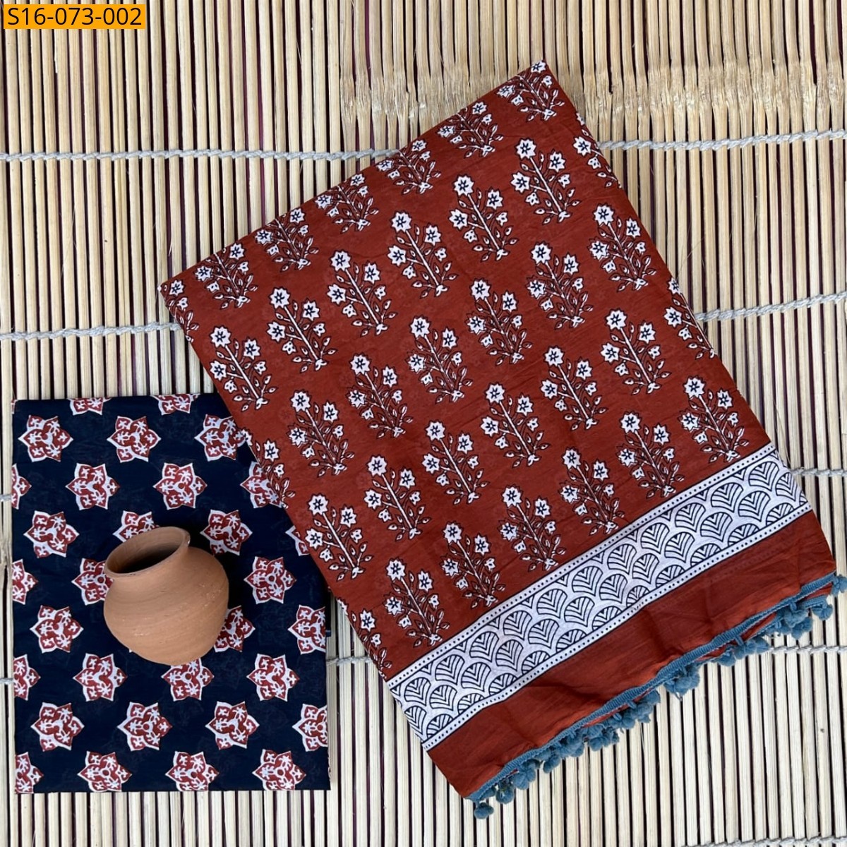 Brown Mulmul cotton  sarees