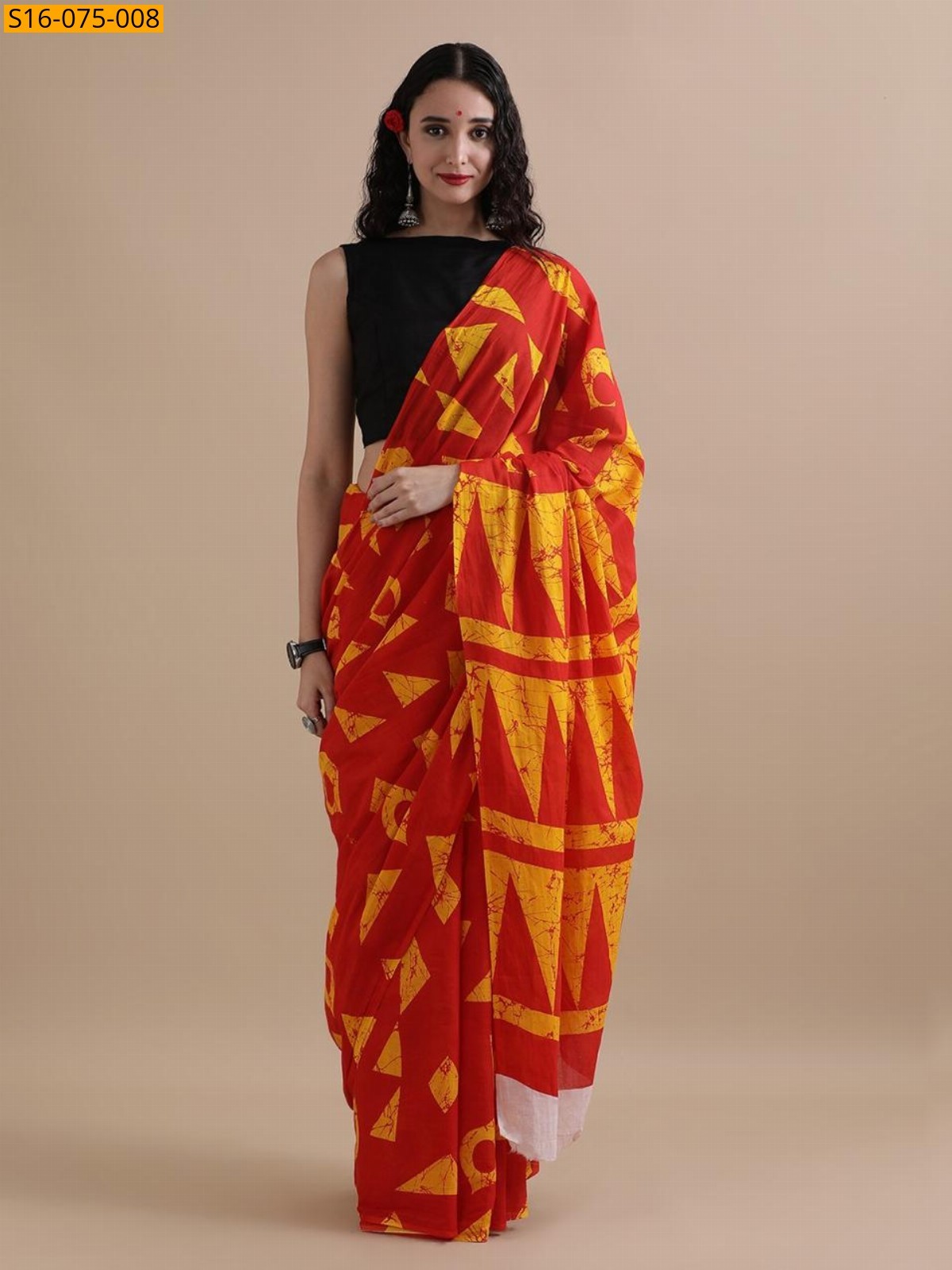 Orange Mulmul cotton  sarees