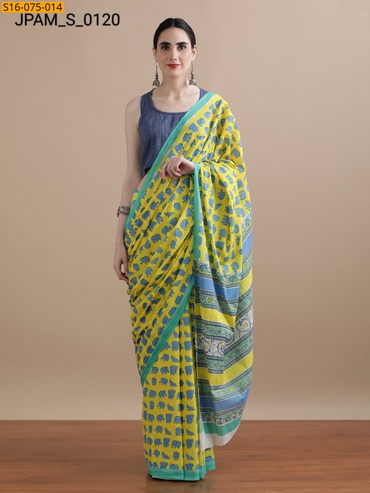 Yellow Mulmul cotton  sarees