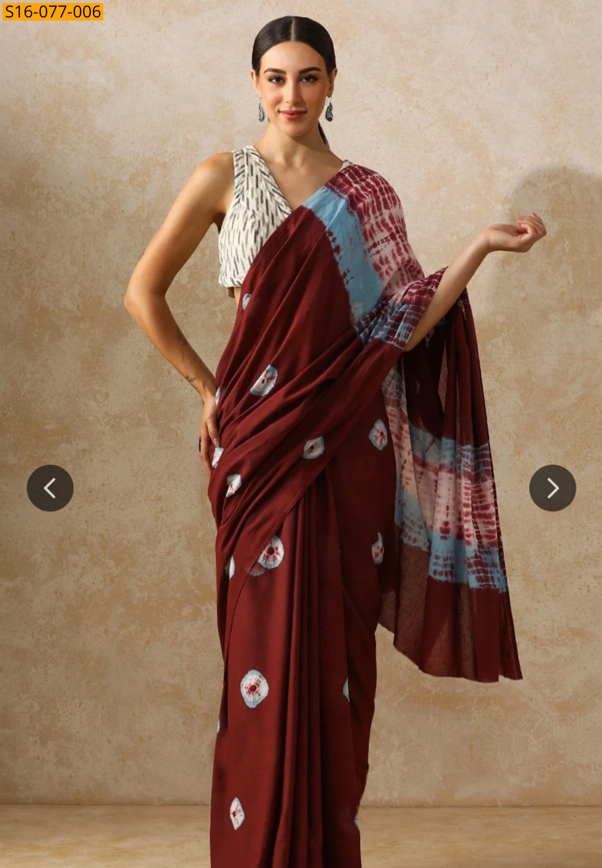 Maroon Mulmul cotton  sarees