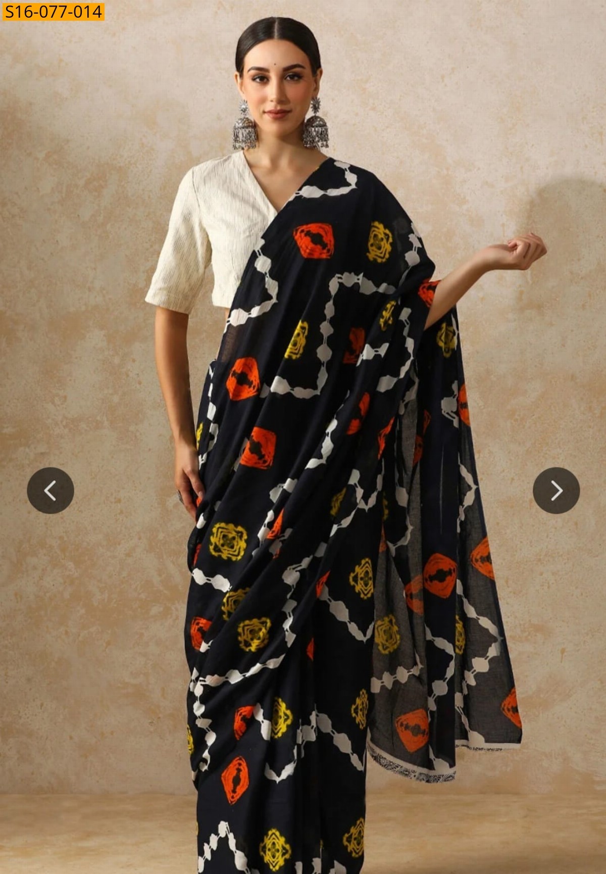 Black Mulmul cotton  sarees