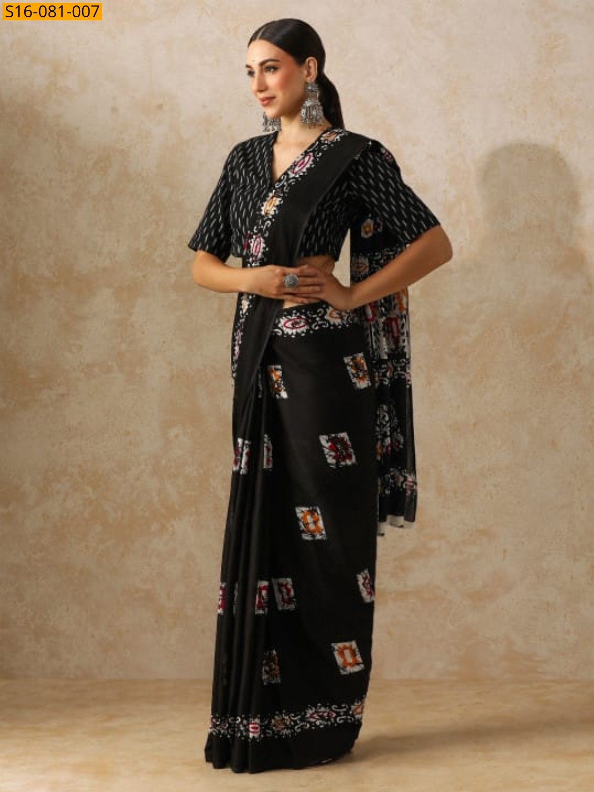 Black Mulmul cotton  sarees
