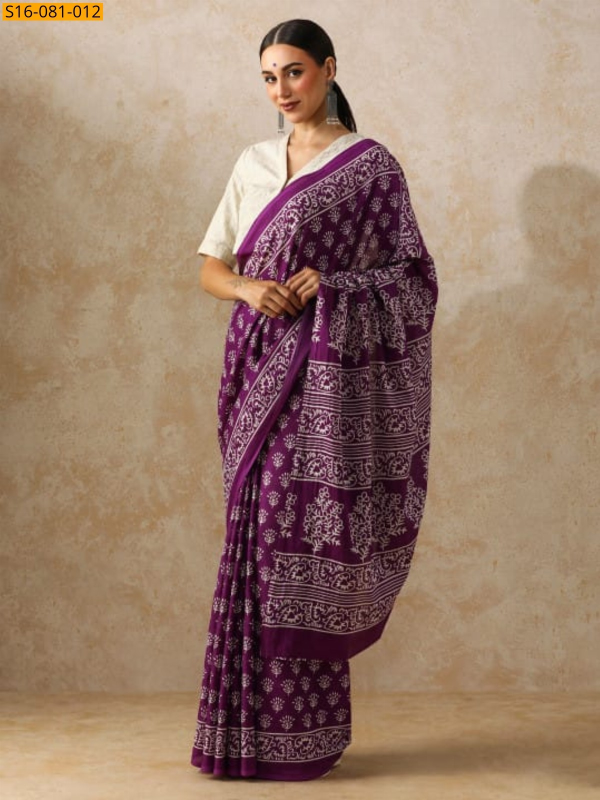 Purple Mulmul cotton  sarees