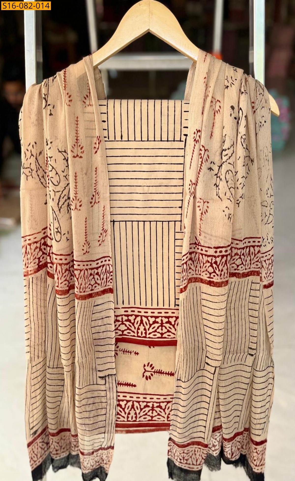 Sandal Hand block printed cotton suit set