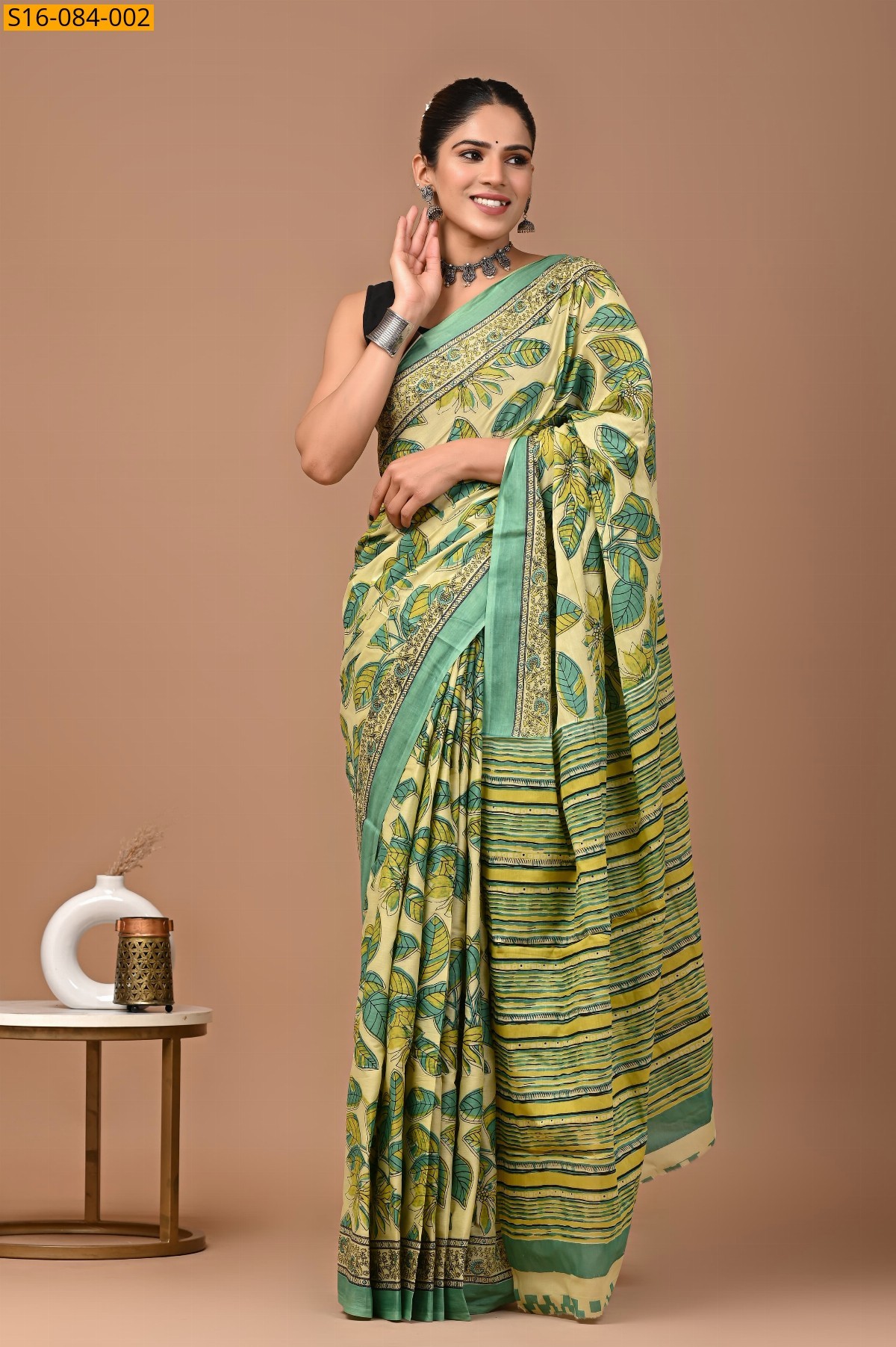 Green Mulmul cotton  sarees