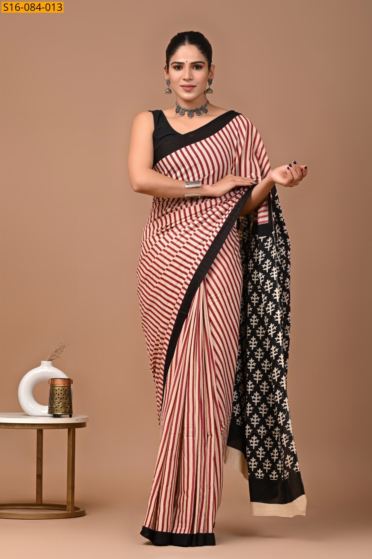 Brown Mulmul cotton  sarees