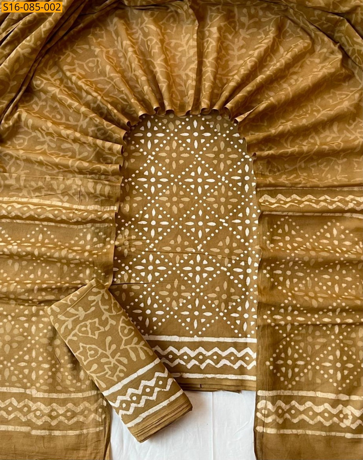 Brown Handblock printed cotton suits 