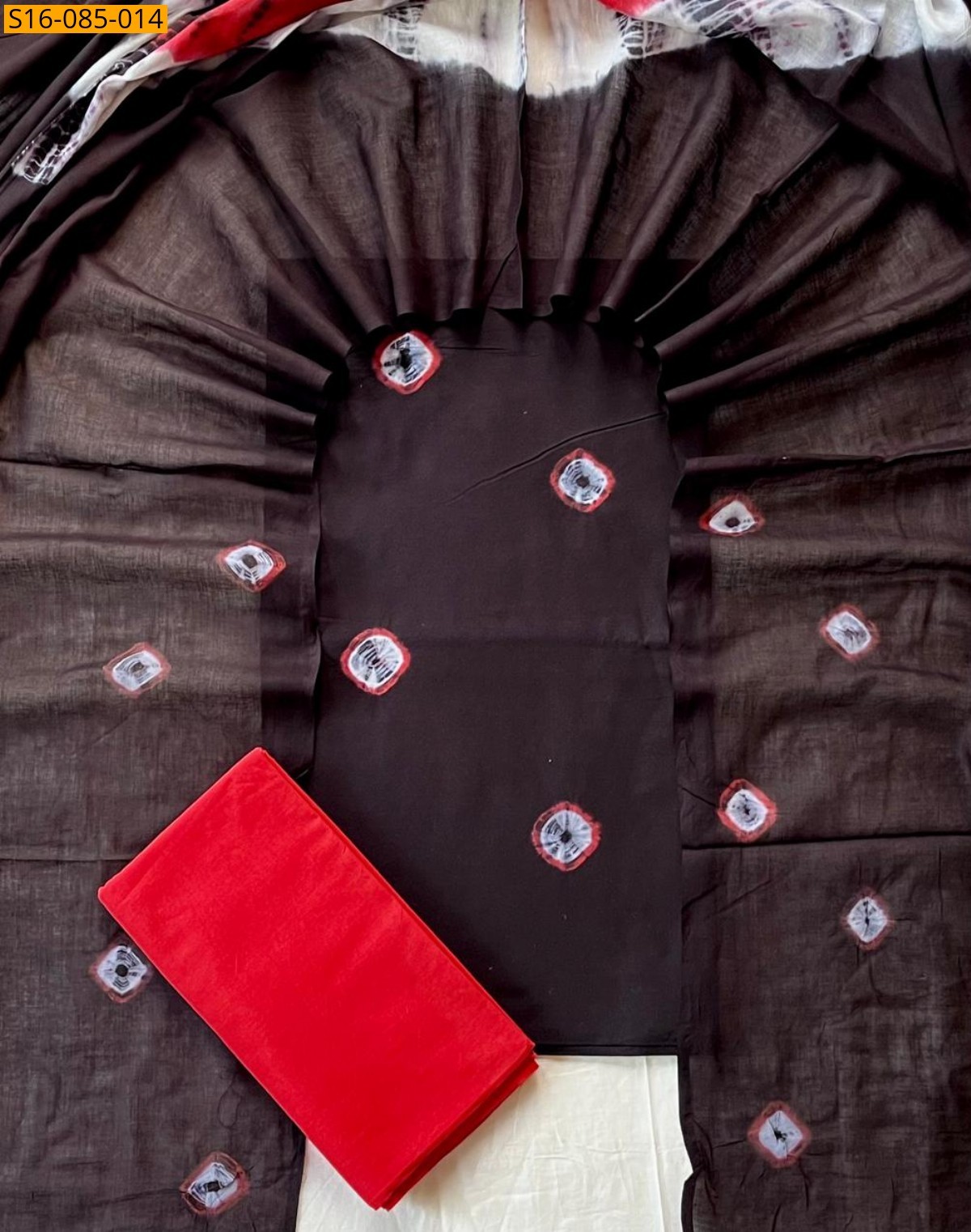 Black Handblock printed cotton suits 