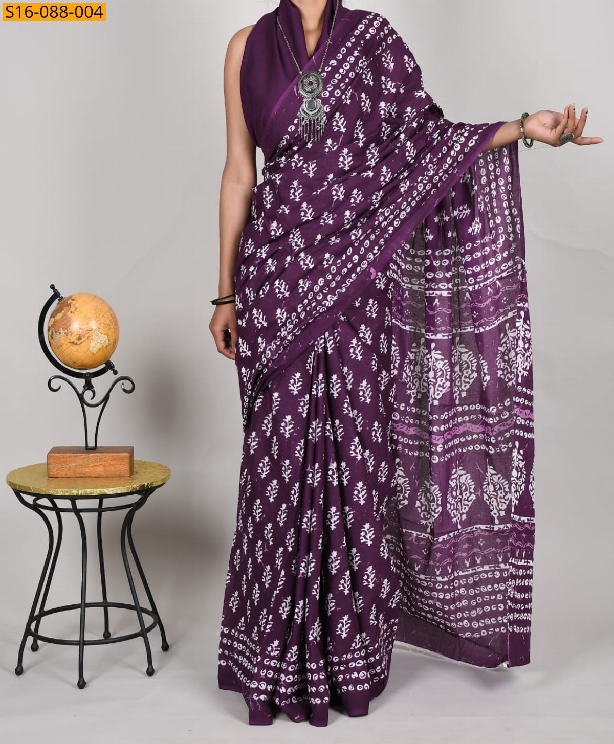 Wine Mulmul cotton  sarees