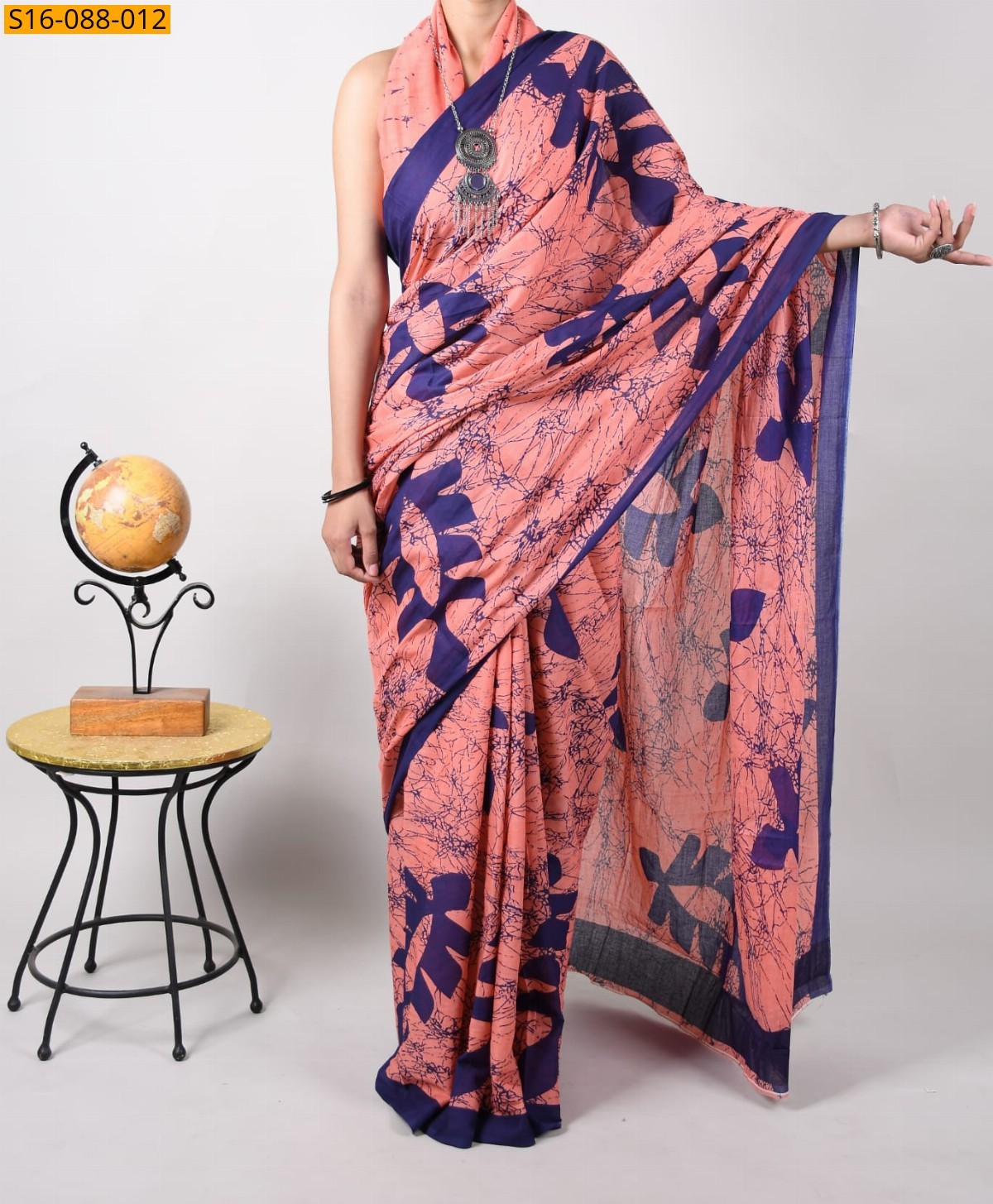 Orange Mulmul cotton  sarees